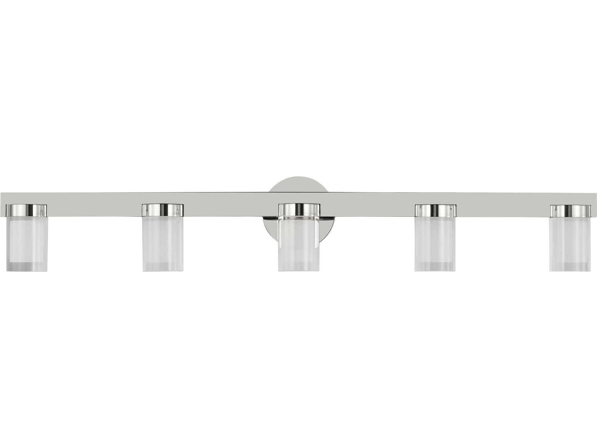 Visual Comfort Modern Esfera 5-Light Polished Nickel Vanity Light