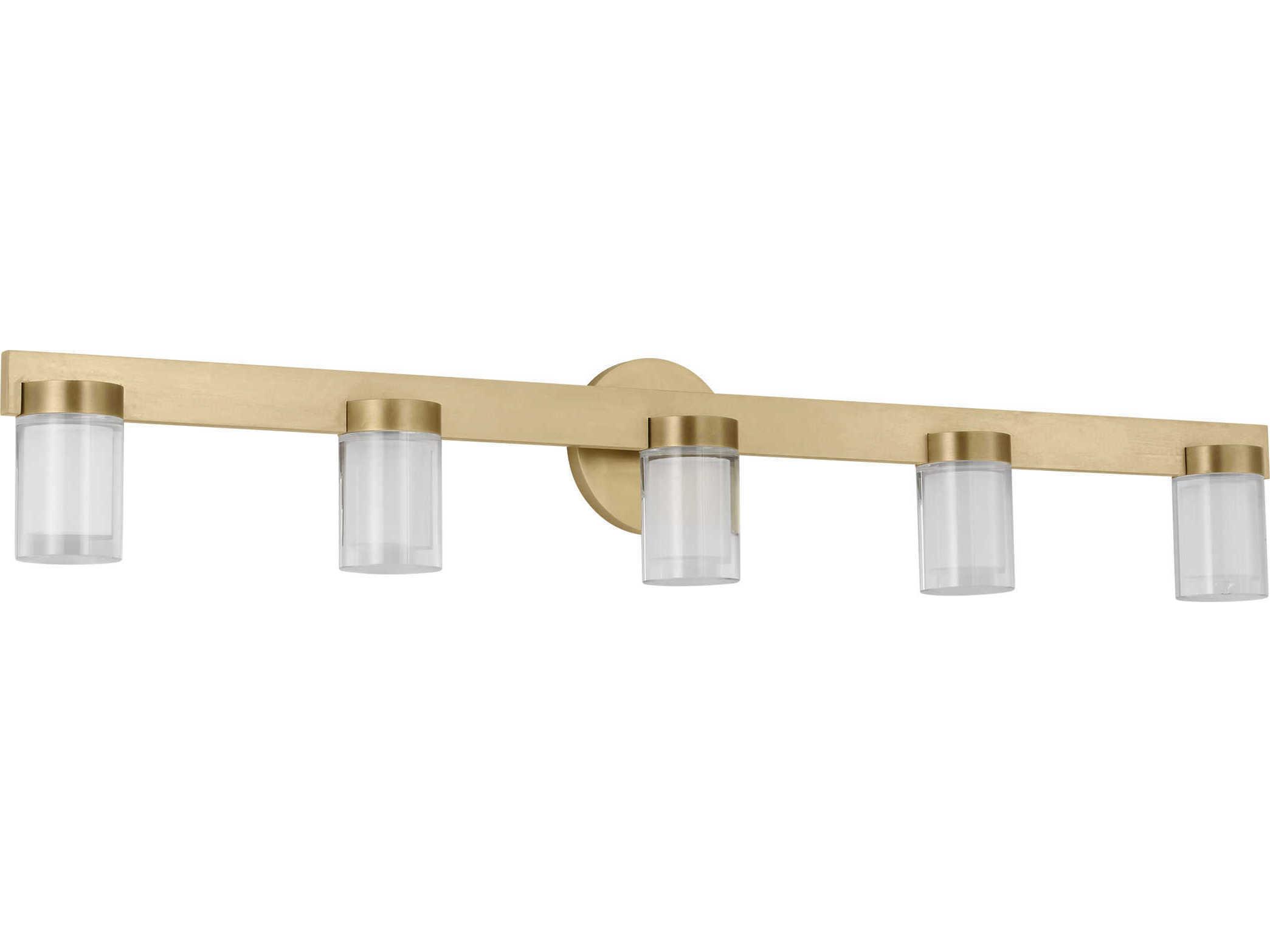 Visual Comfort Modern Esfera 5-Light Natural Brass Vanity Light
