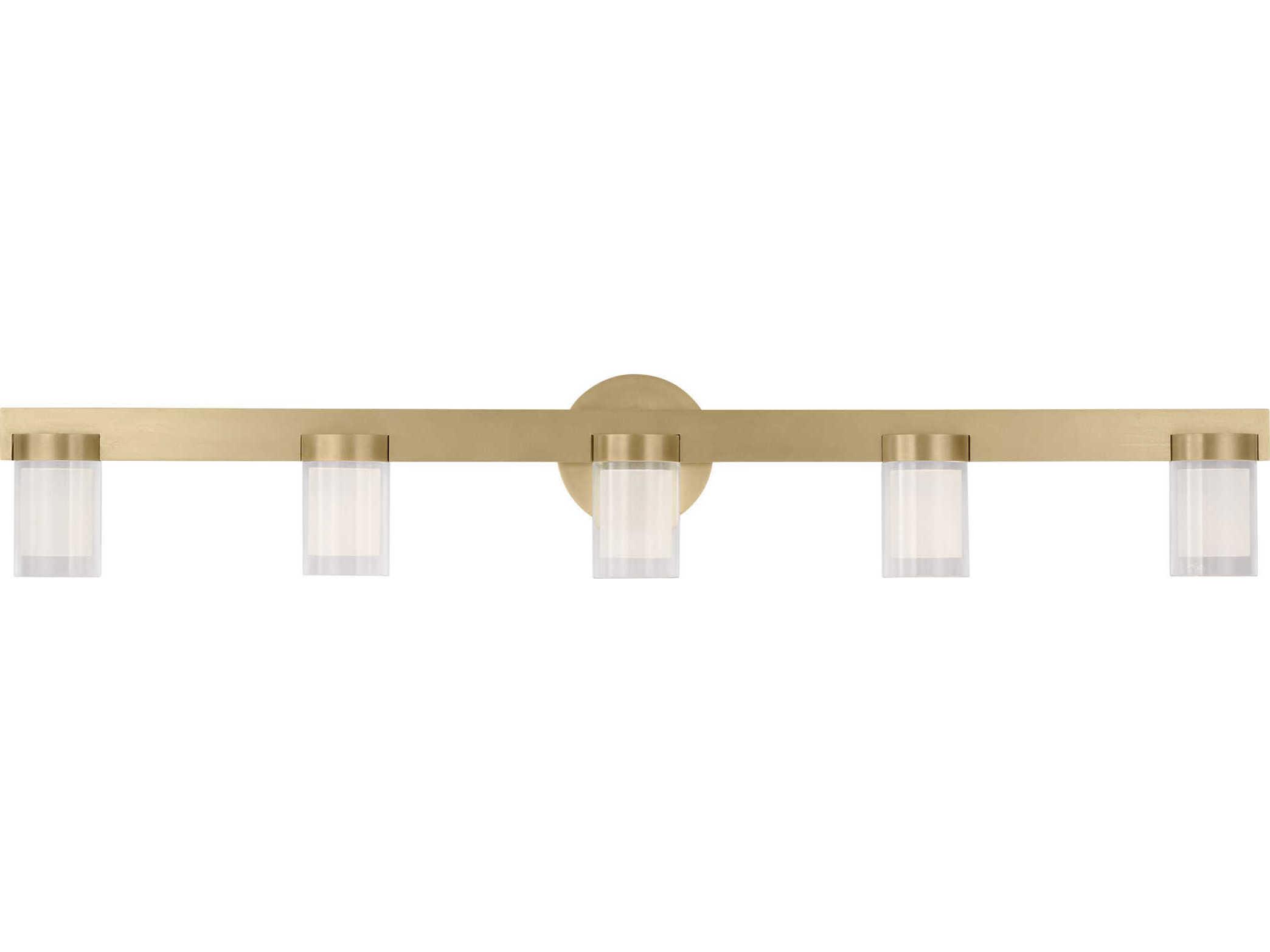 Visual Comfort Modern Esfera 5-Light Natural Brass Vanity Light
