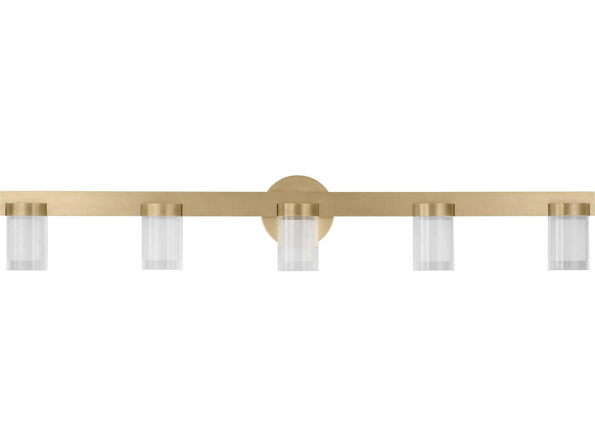 Visual Comfort Modern Esfera 5-Light Natural Brass Vanity Light