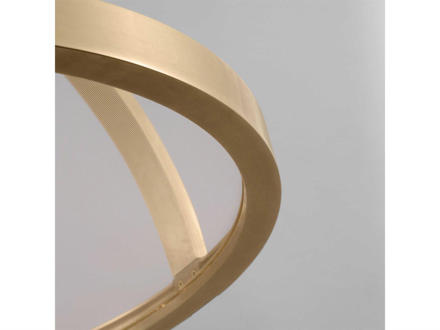 Visual Comfort Modern Cerne 1-Light Natural Brass Round Pendant