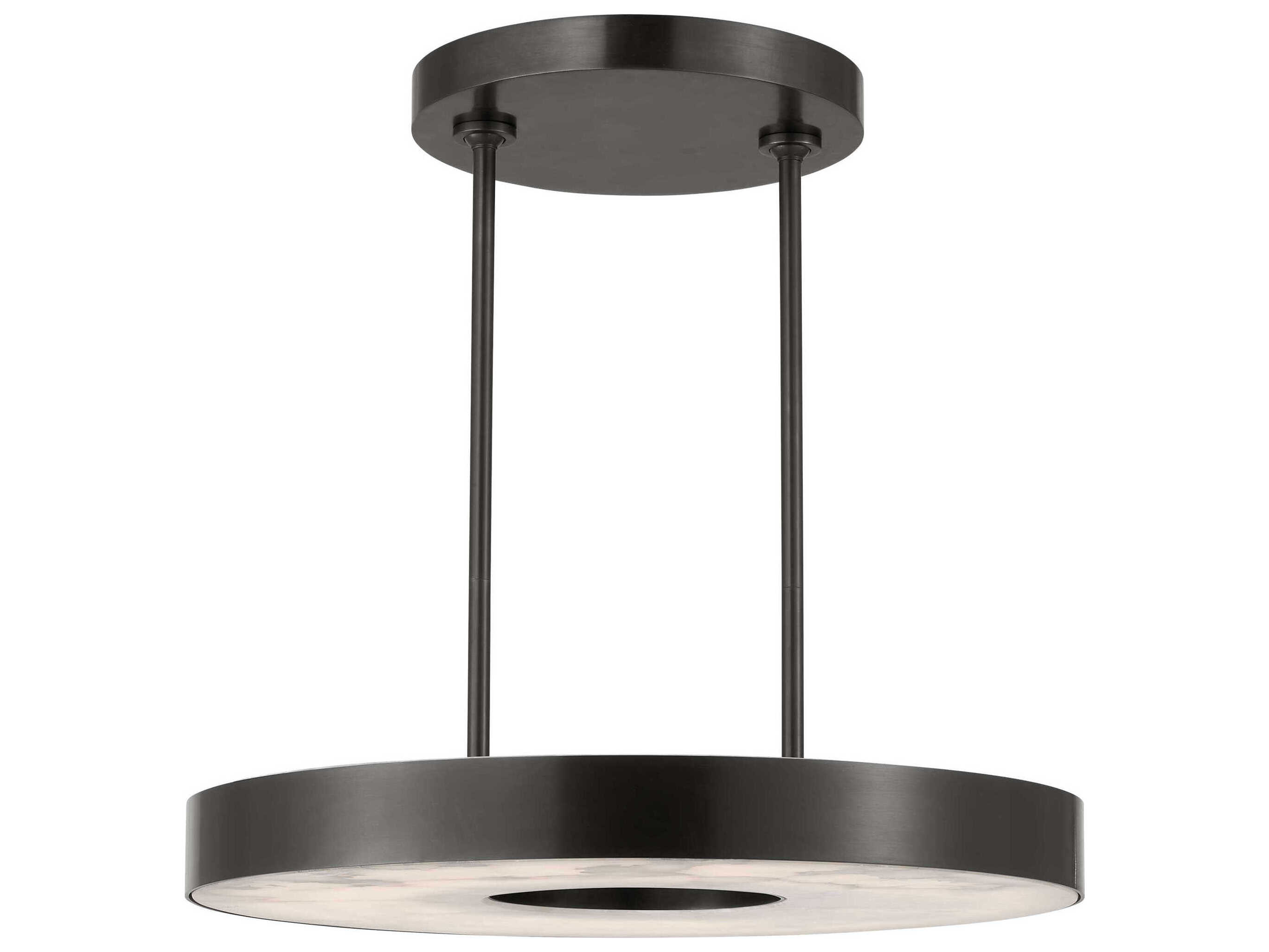 Visual Comfort Modern Wyllis 1-Light Bronze Round Pendant