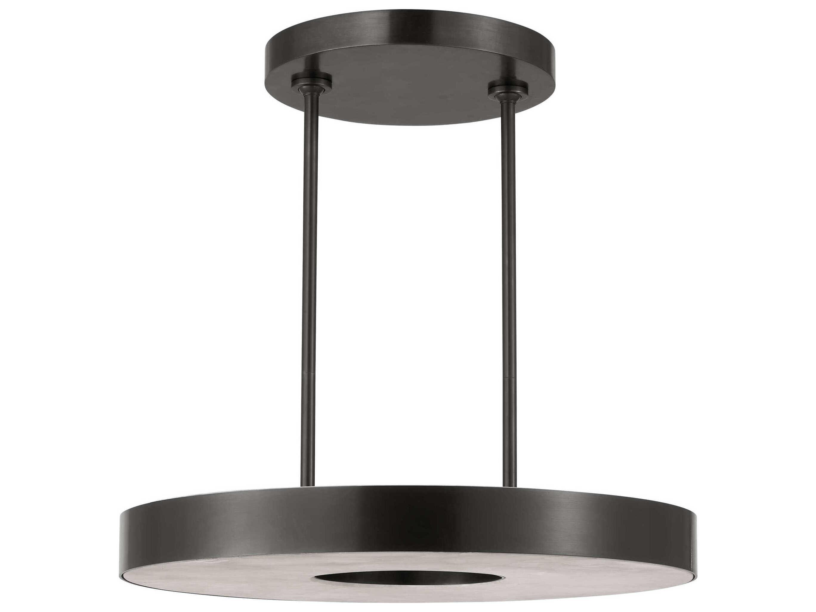 Visual Comfort Modern Wyllis 1-Light Bronze Round Pendant