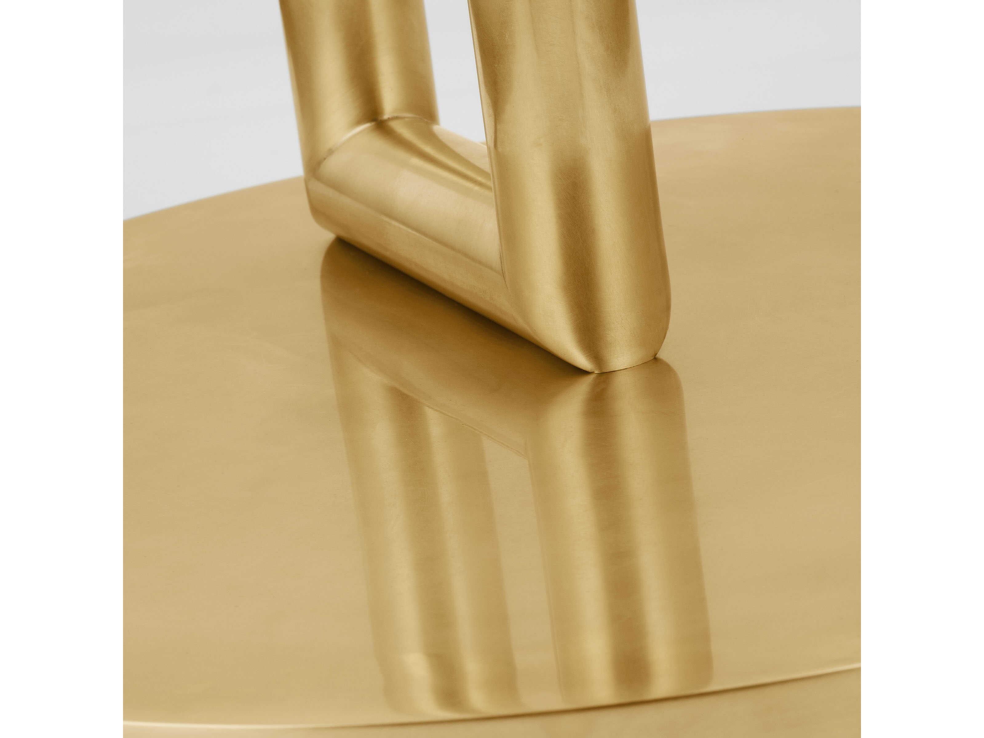 Visual Comfort Modern Fielle Natural Brass Floor Lamp