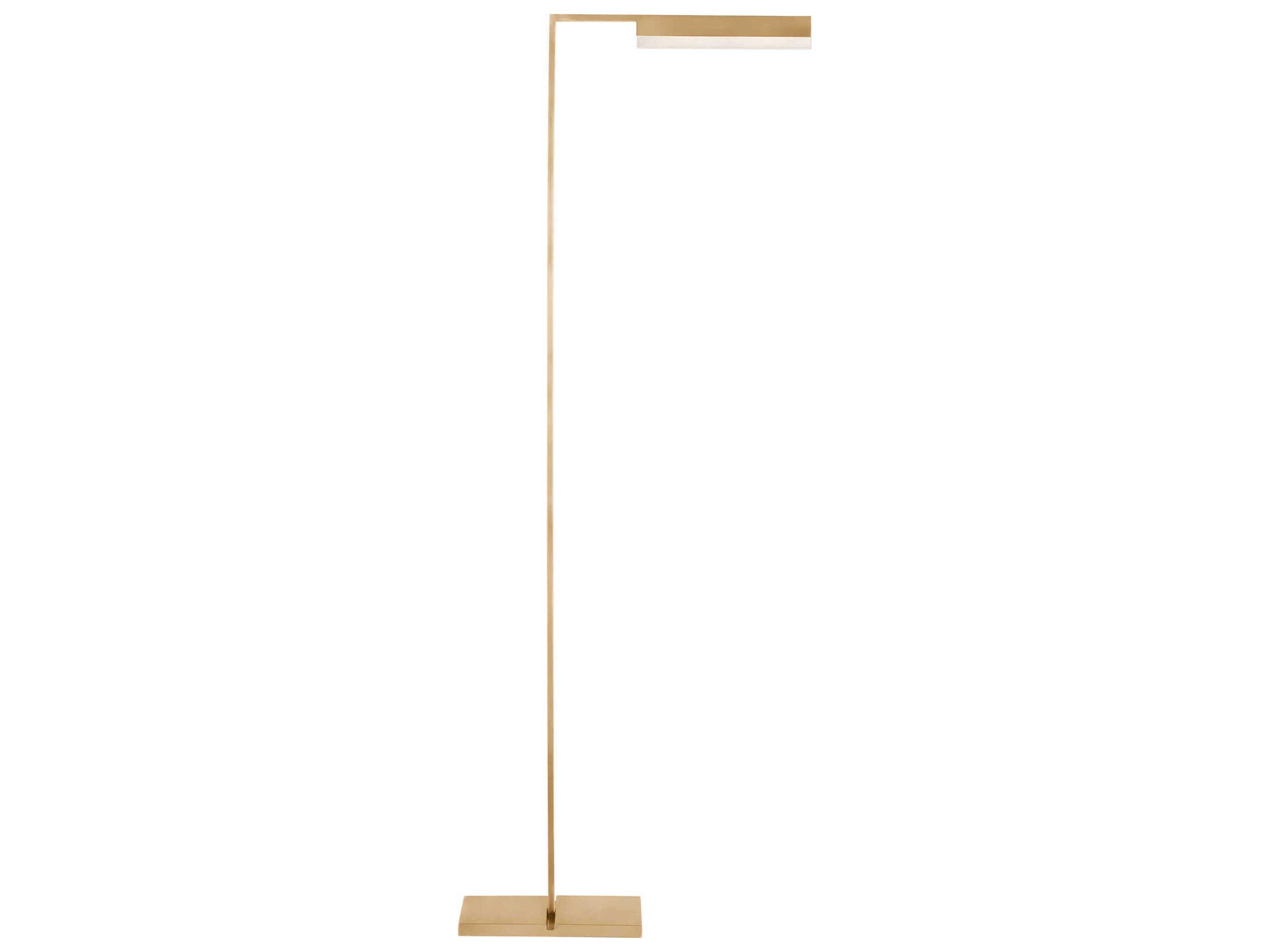 Visual Comfort Modern Linea Hand Rubbed Antique Brass Floor Lamp
