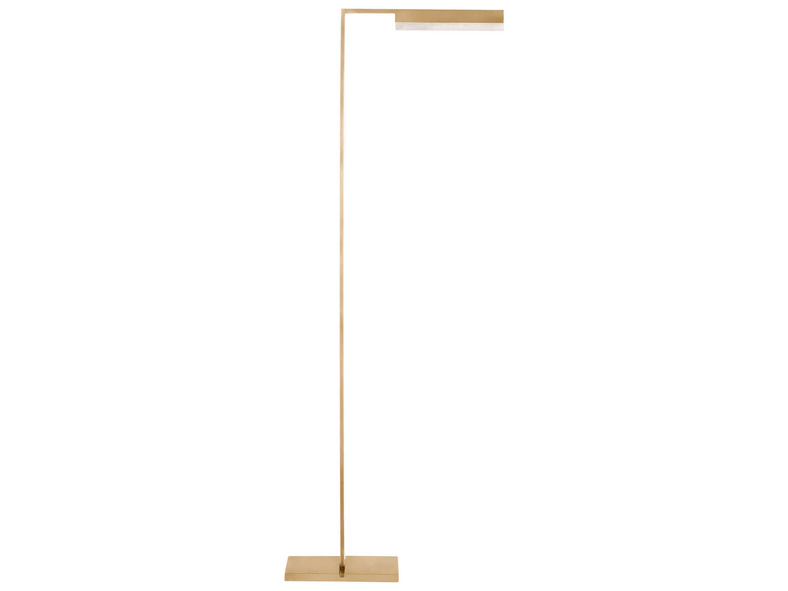 Visual Comfort Modern Linea Hand Rubbed Antique Brass Floor Lamp