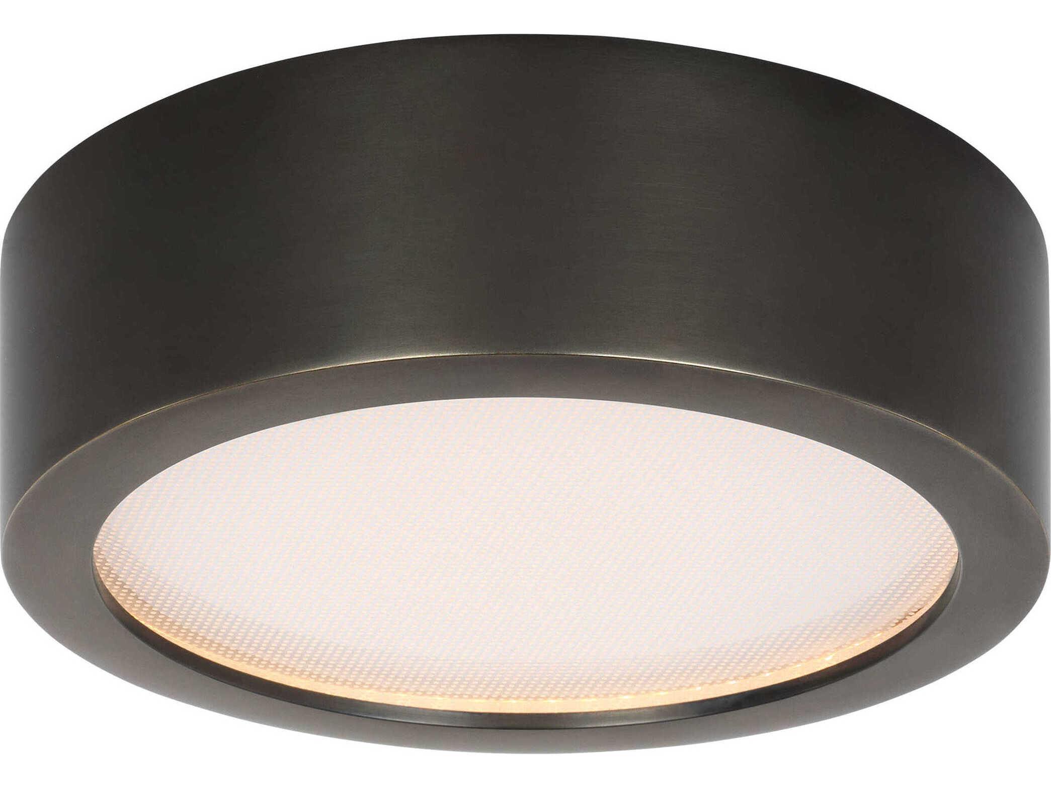 Visual Comfort Modern Cerne 1-Light Dark Bronze Round Flush Mount
