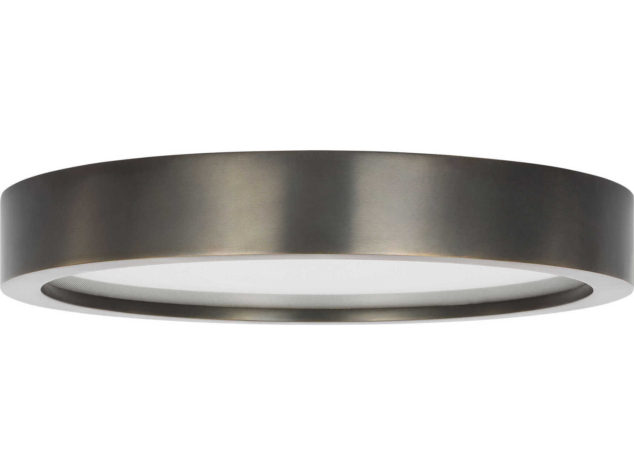Visual Comfort Modern Cerne 1-Light Dark Bronze Round Flush Mount
