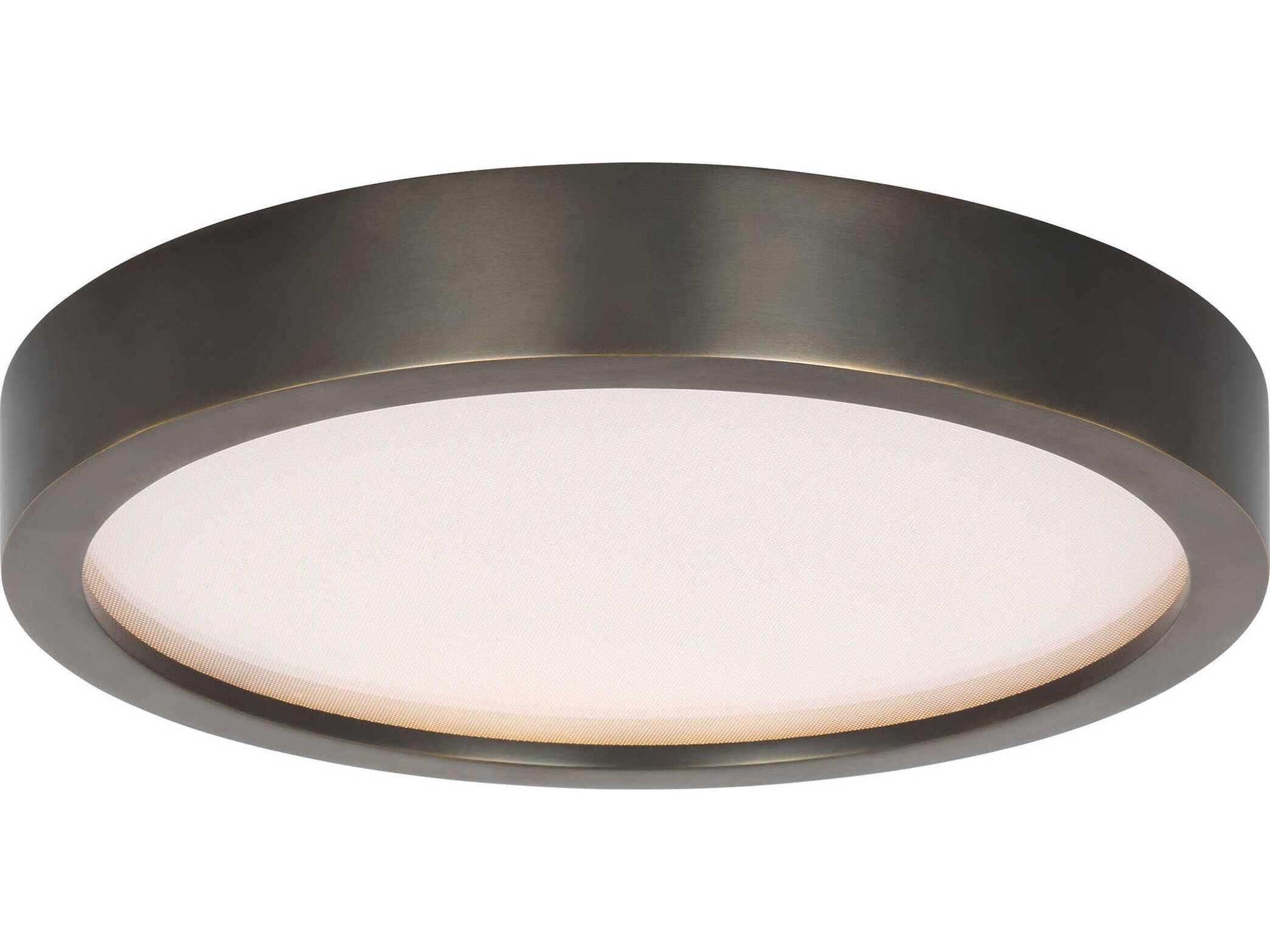 Visual Comfort Modern Cerne 1-Light Dark Bronze Round Flush Mount