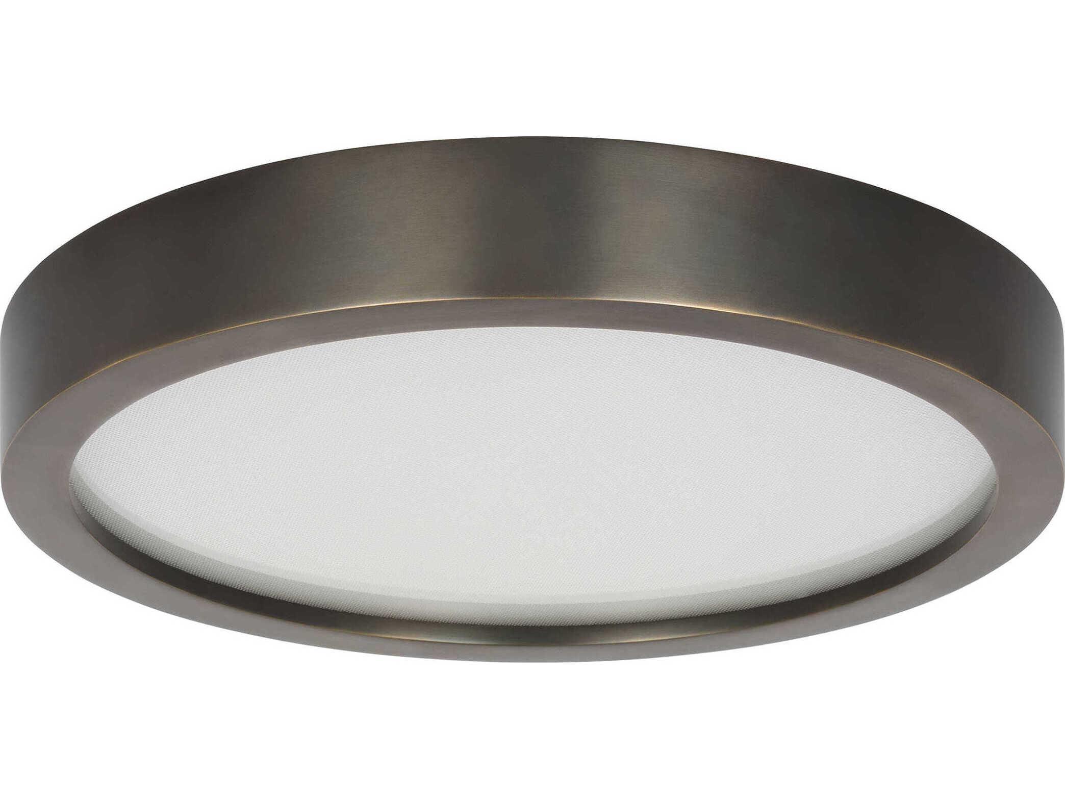 Visual Comfort Modern Cerne 1-Light Dark Bronze Round Flush Mount