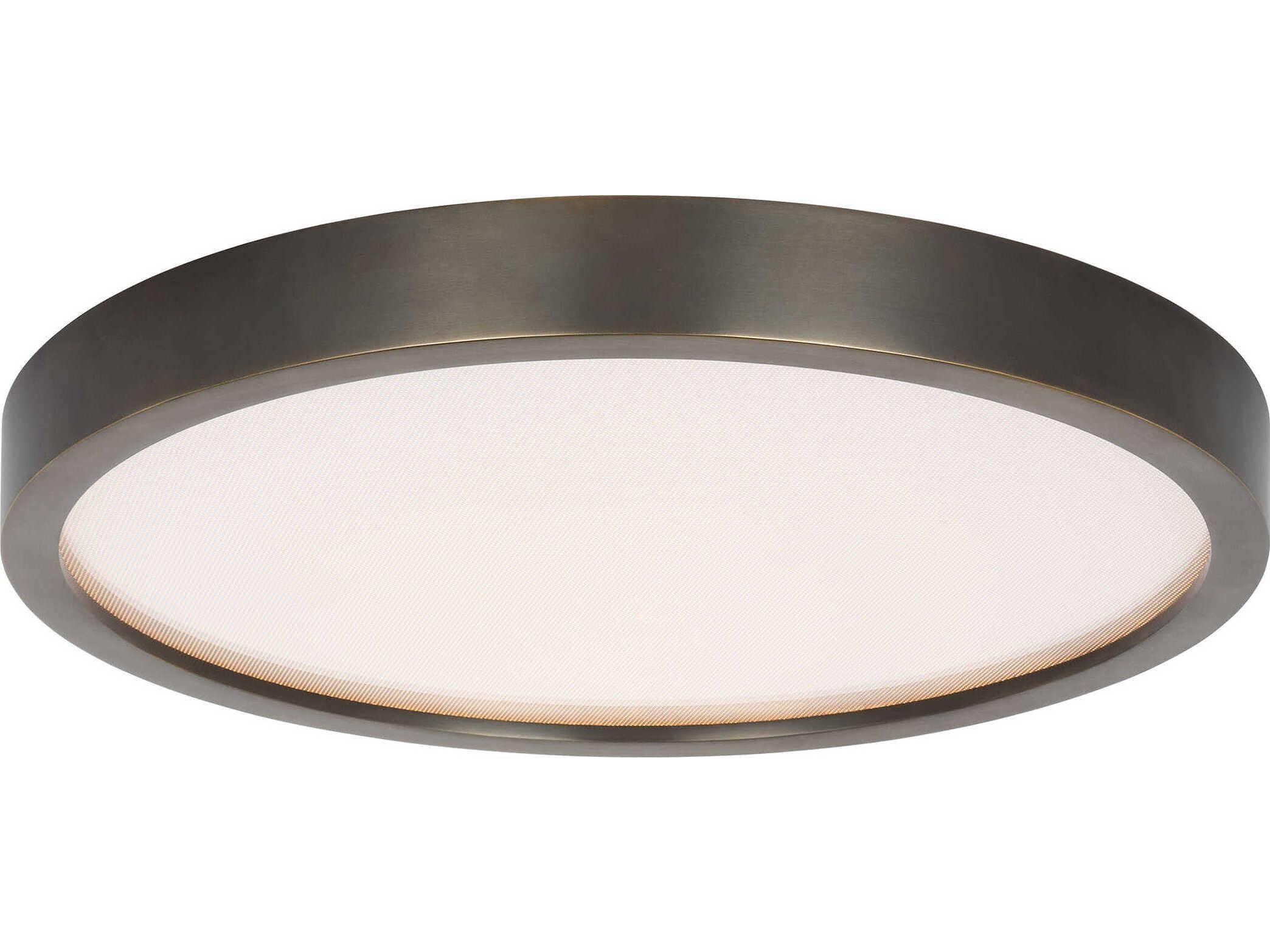 Visual Comfort Modern Cerne 1-Light Dark Bronze Round Flush Mount