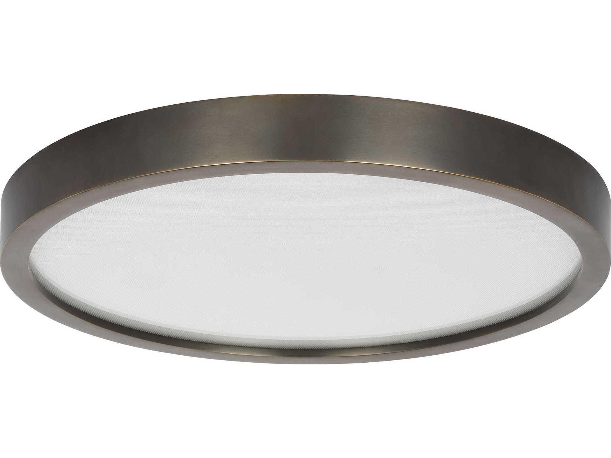 Visual Comfort Modern Cerne 1-Light Dark Bronze Round Flush Mount