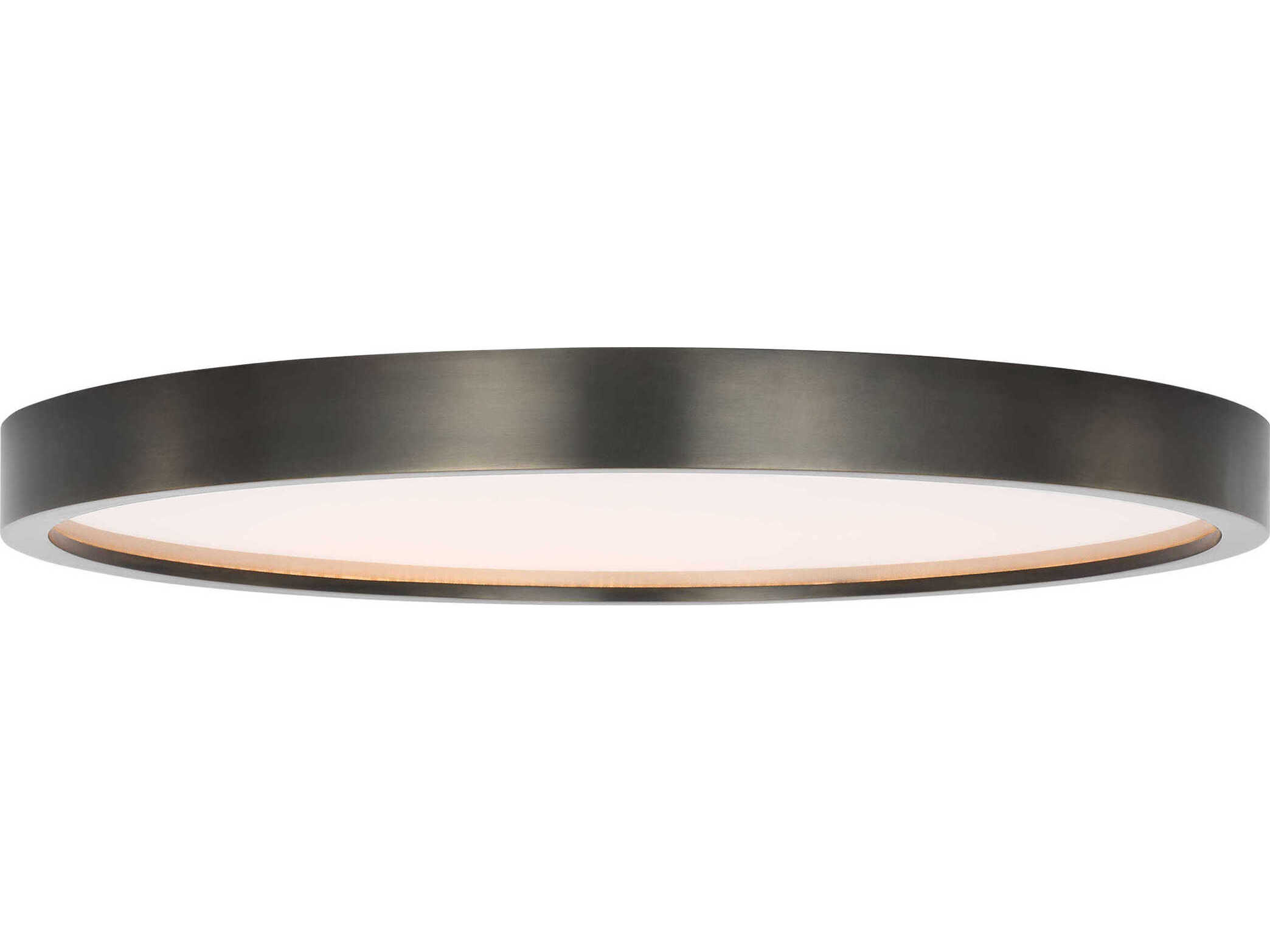 Visual Comfort Modern Cerne 1-Light Dark Bronze Round Flush Mount
