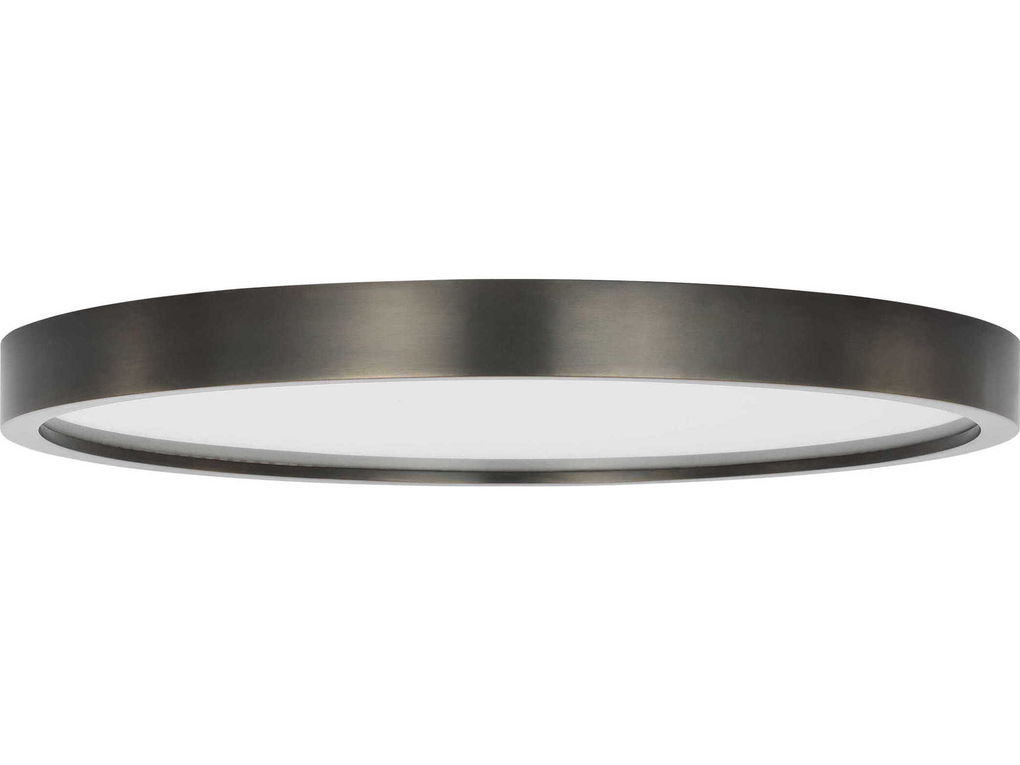 Visual Comfort Modern Cerne 1-Light Dark Bronze Round Flush Mount