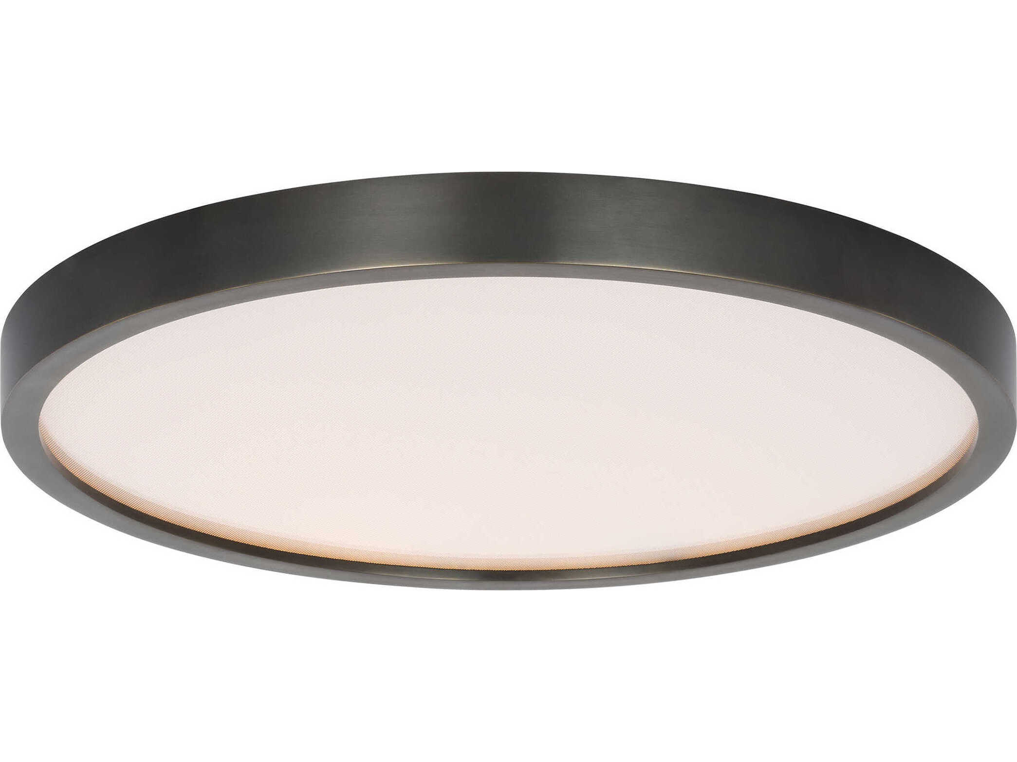 Visual Comfort Modern Cerne 1-Light Dark Bronze Round Flush Mount