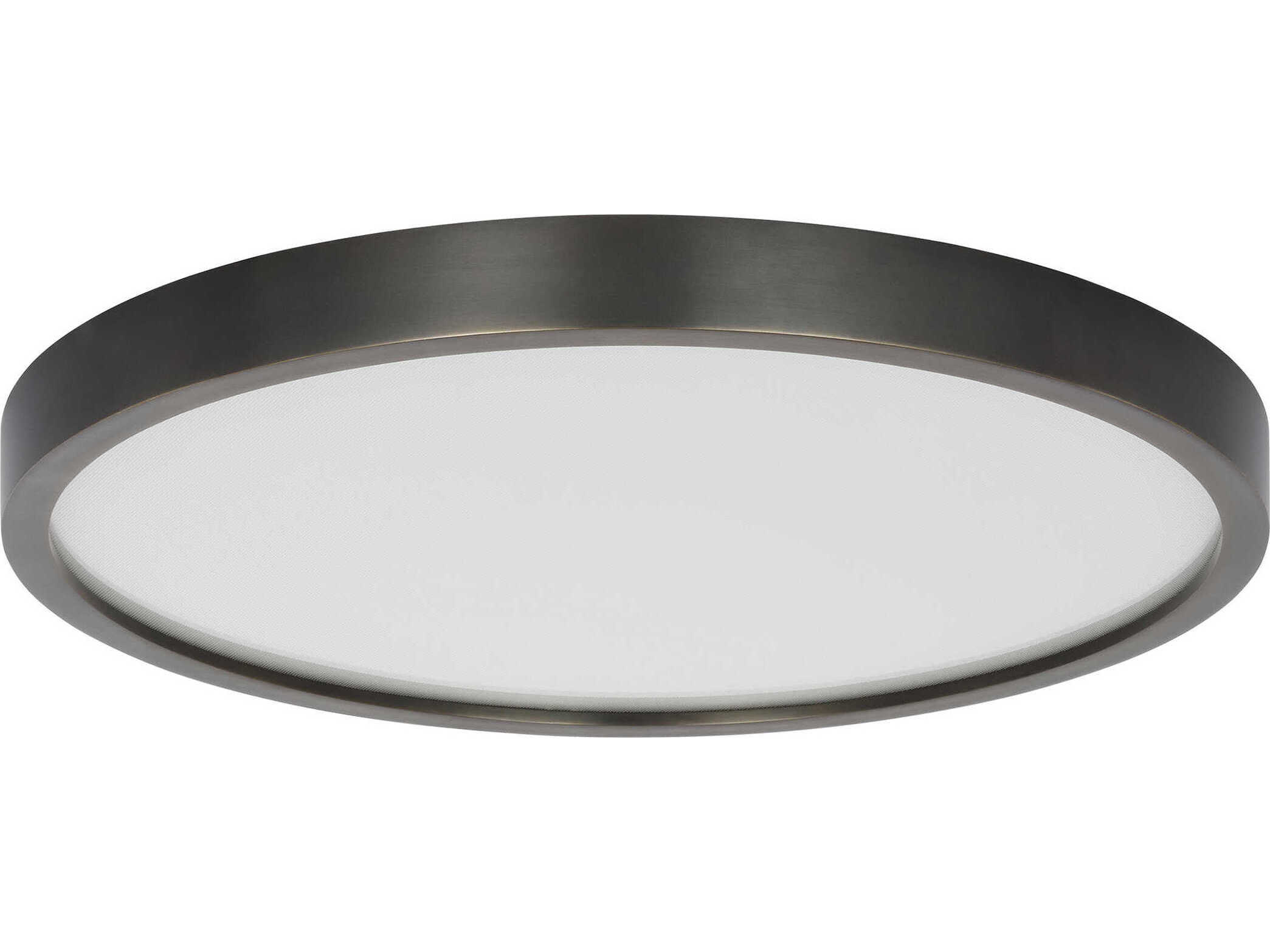 Visual Comfort Modern Cerne 1-Light Dark Bronze Round Flush Mount