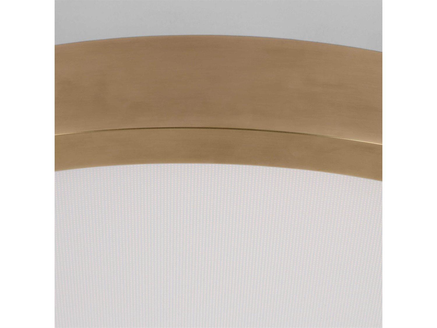 Visual Comfort Modern Cerne 1-Light Natural Brass Round Flush Mount