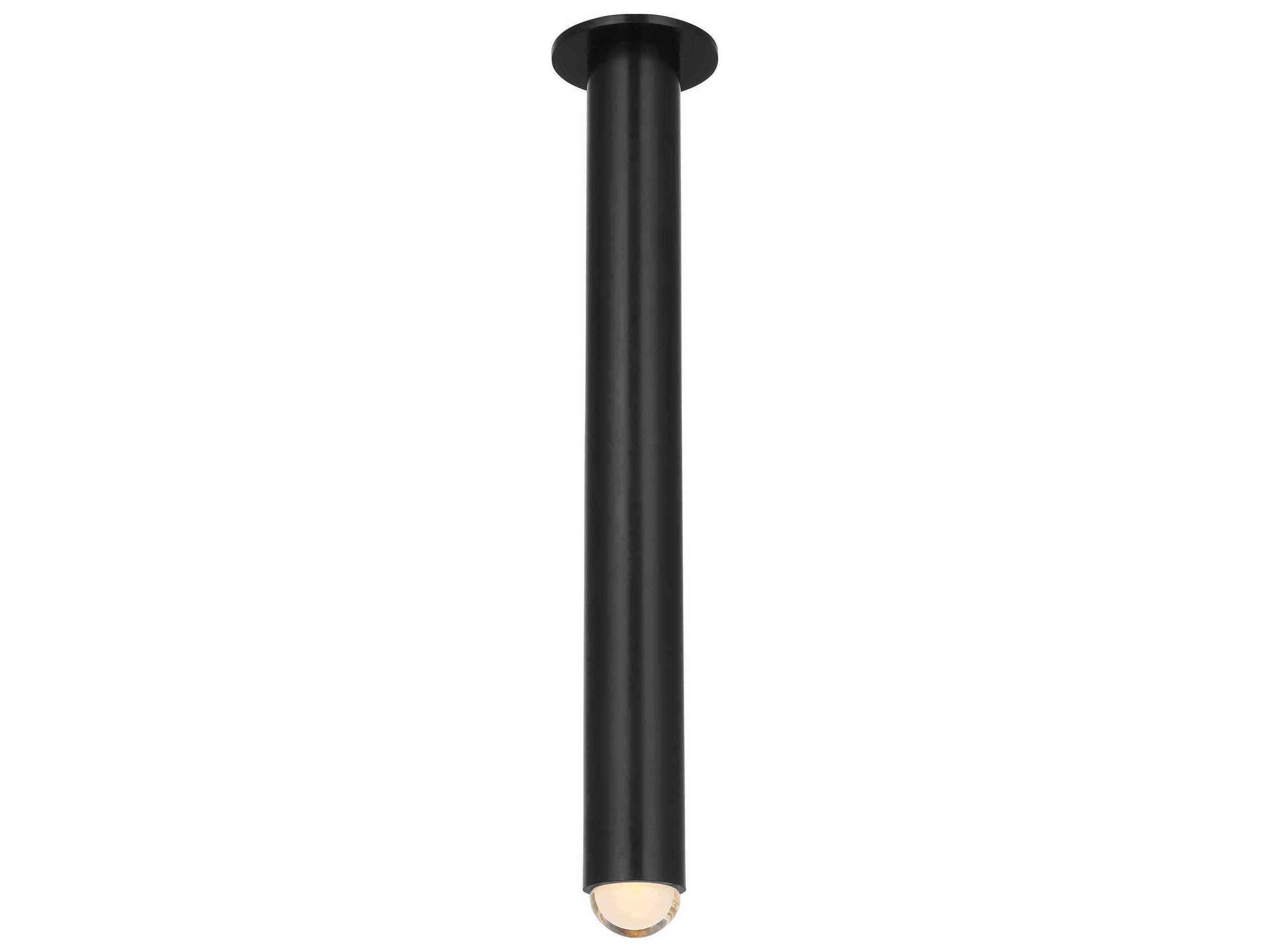 Visual Comfort Modern Ebell 1-Light Dark Bronze Cylinder Flush Mount