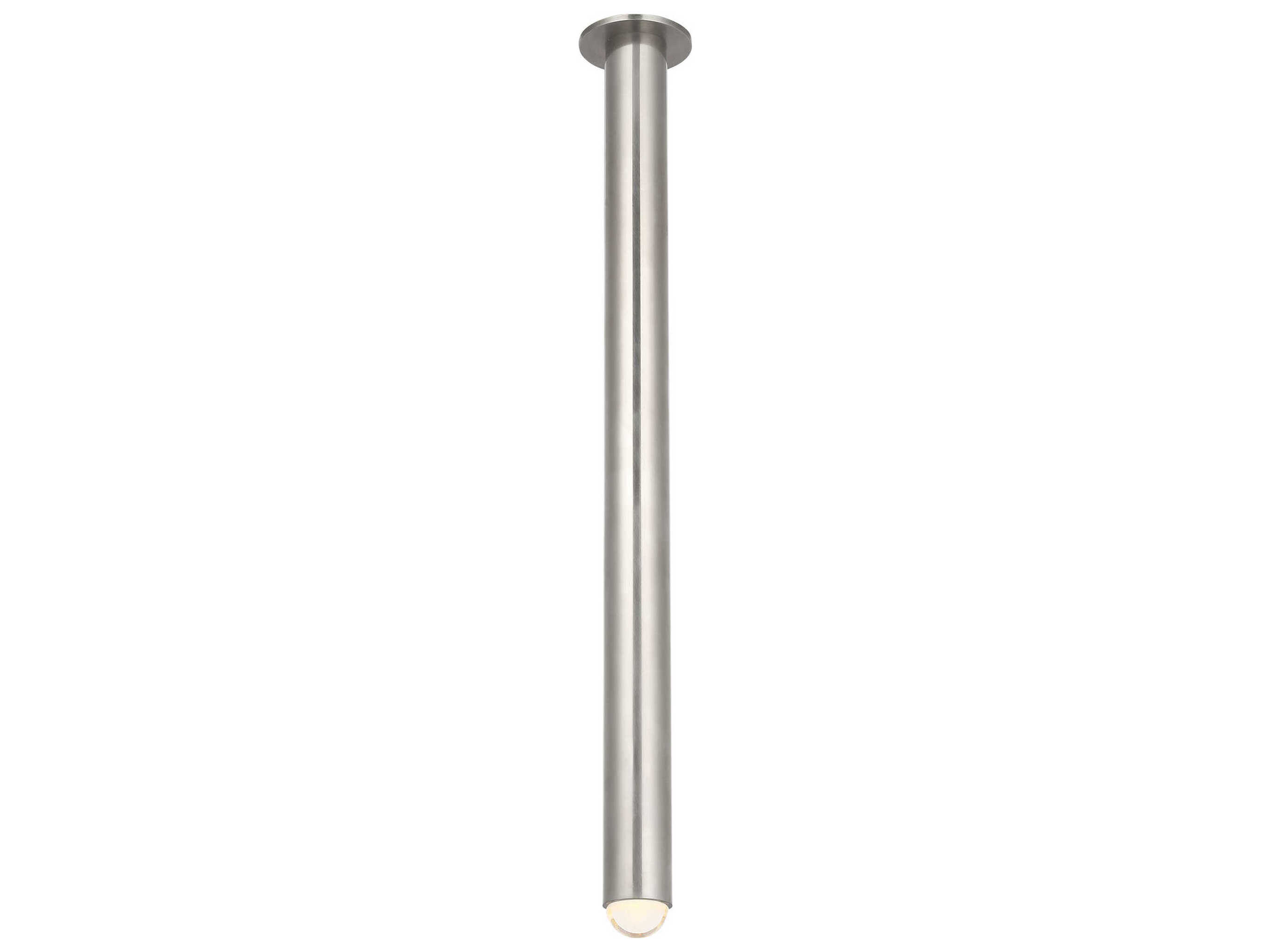 Visual Comfort Modern Ebell 1-Light Antique Nickel Cylinder Flush Mount