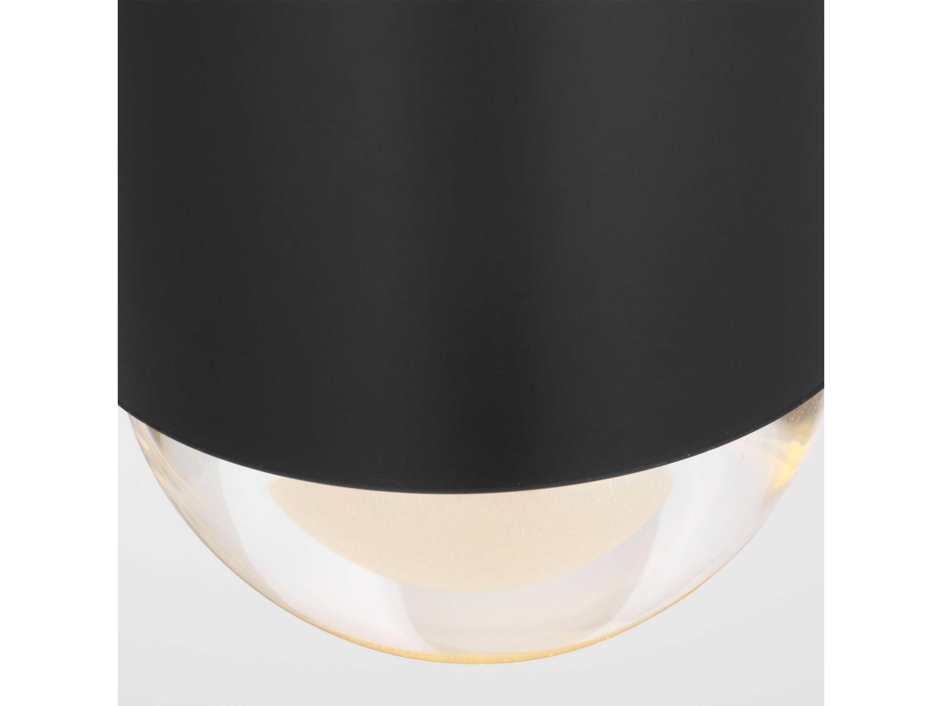 Visual Comfort Modern Ebell 1-Light Dark Bronze Cylinder Flush Mount