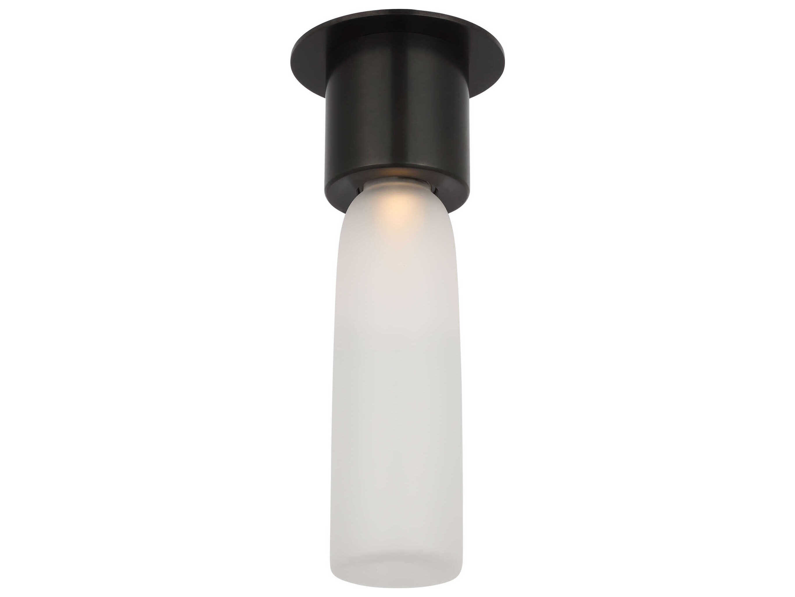 Visual Comfort Modern Volver 1-Light Bronze Flush Mount