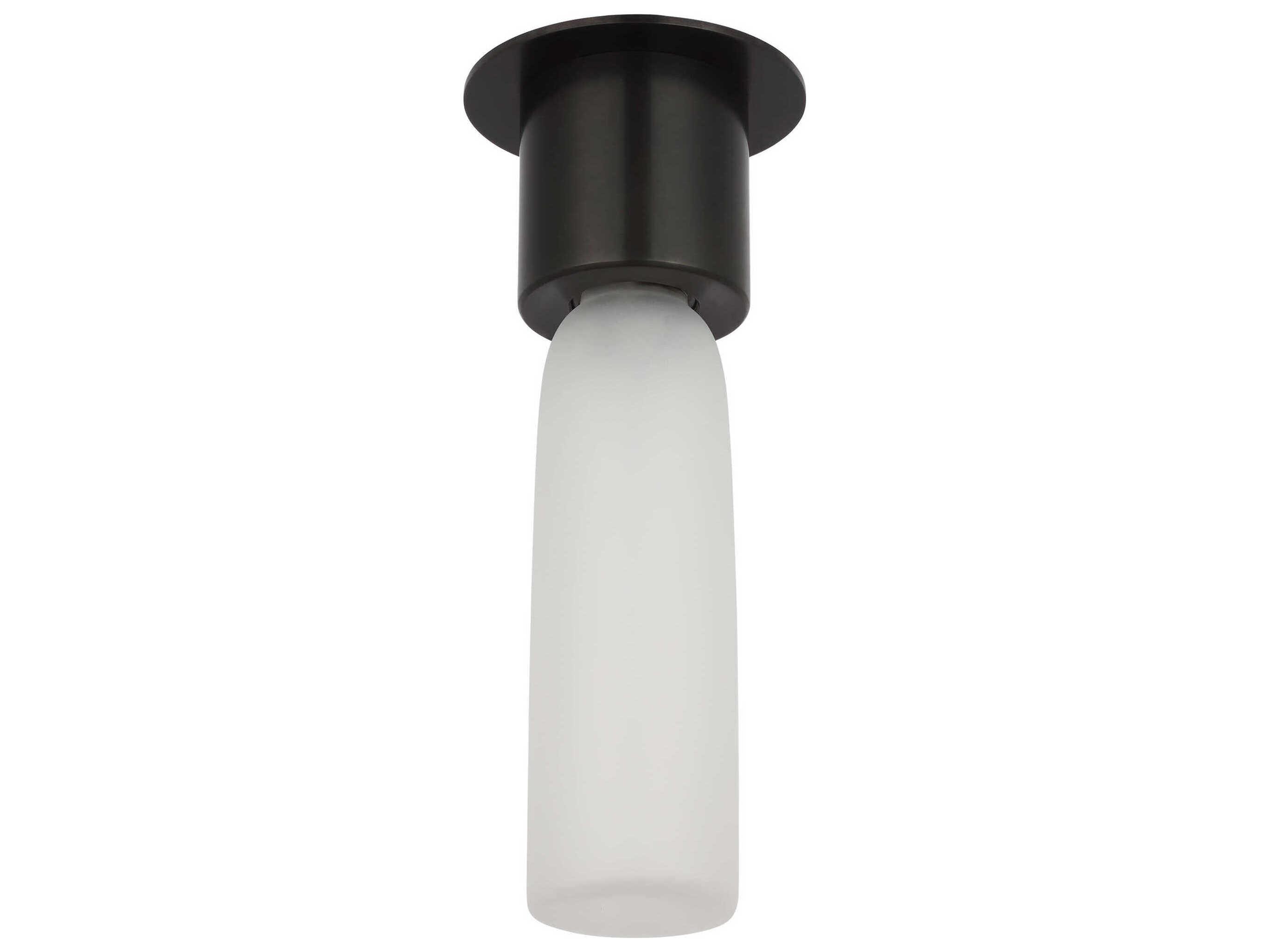 Visual Comfort Modern Volver 1-Light Bronze Flush Mount