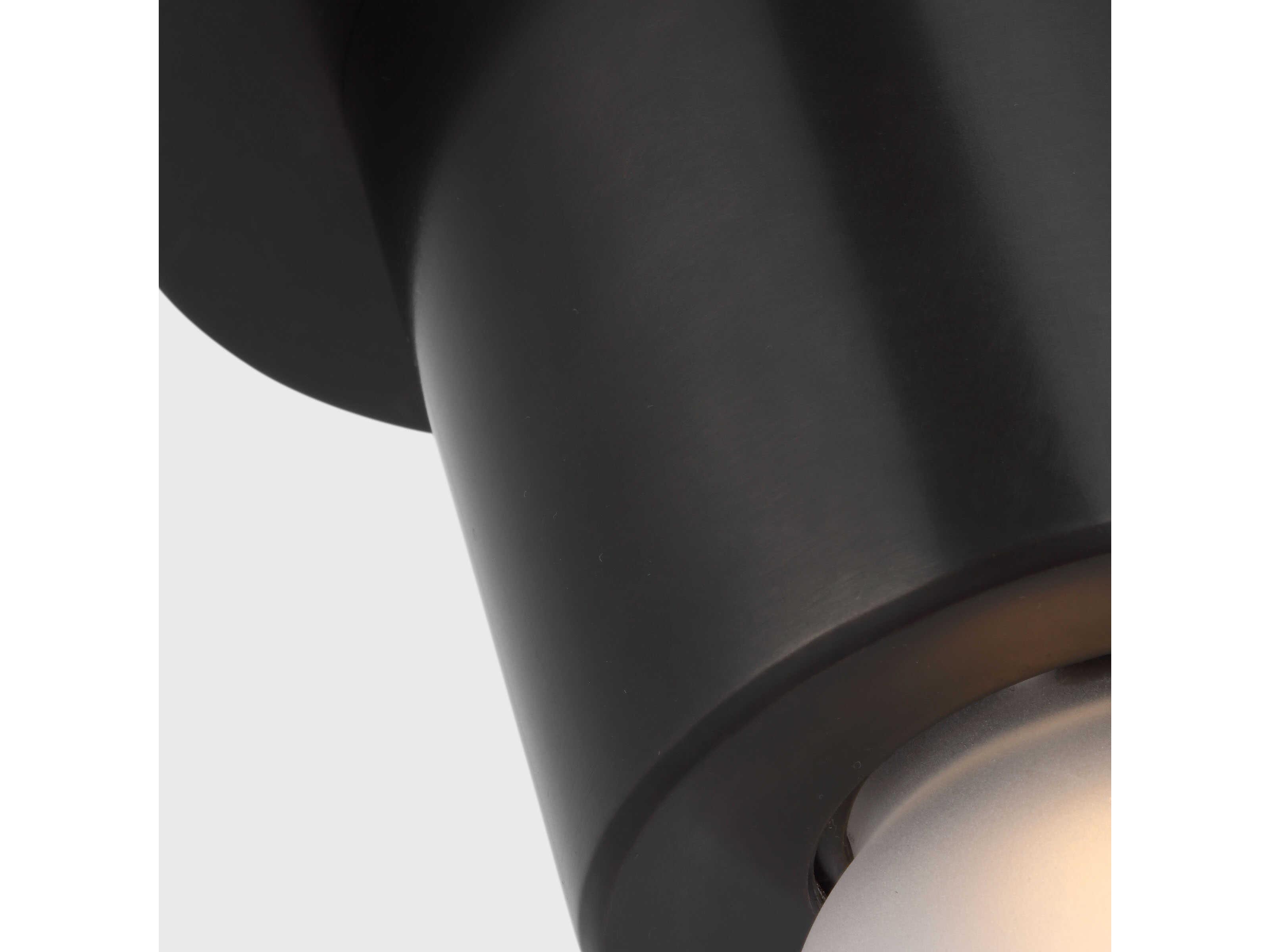 Visual Comfort Modern Volver 1-Light Bronze Flush Mount