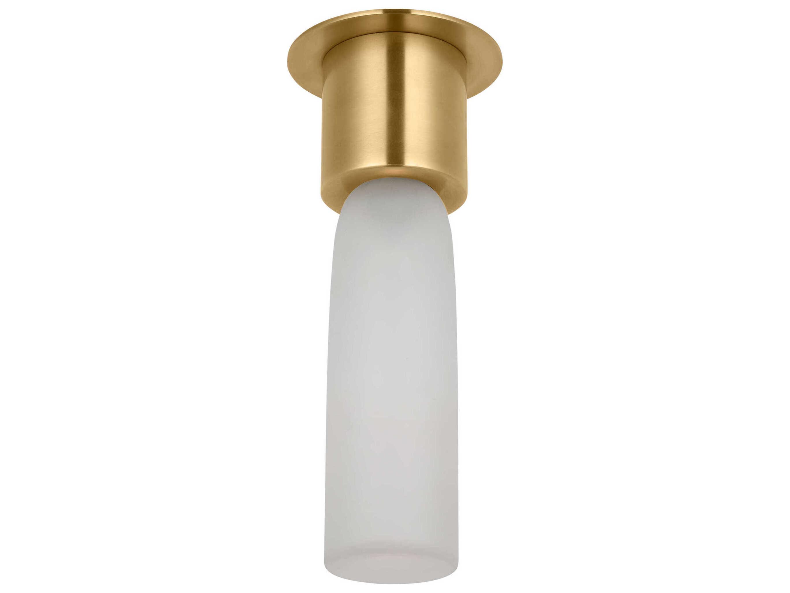 Visual Comfort Modern Volver 1-Light Hand Rubbed Antique Brass Flush Mount