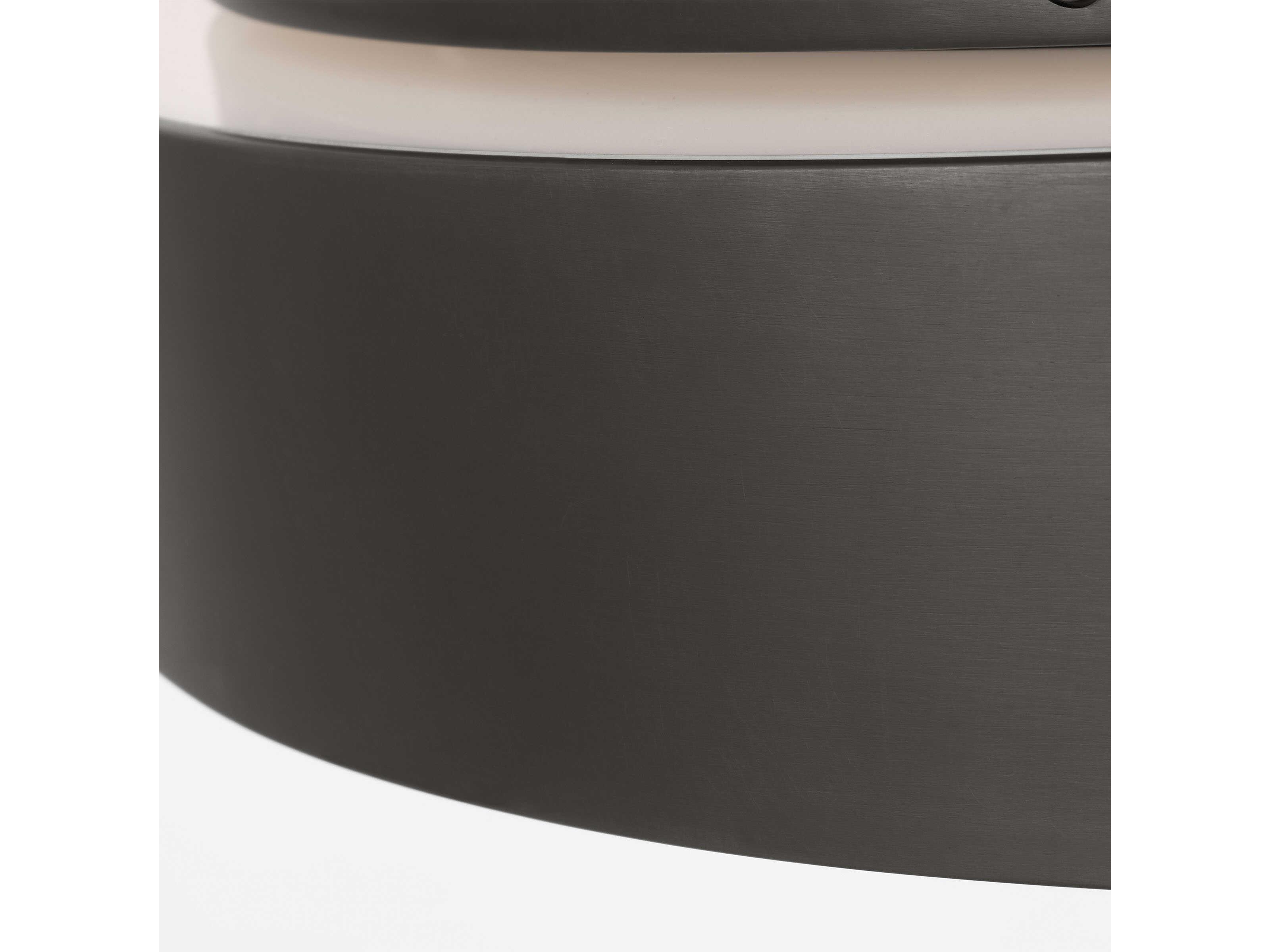 Visual Comfort Modern Wyllis 1-Light Bronze Round Flush Mount