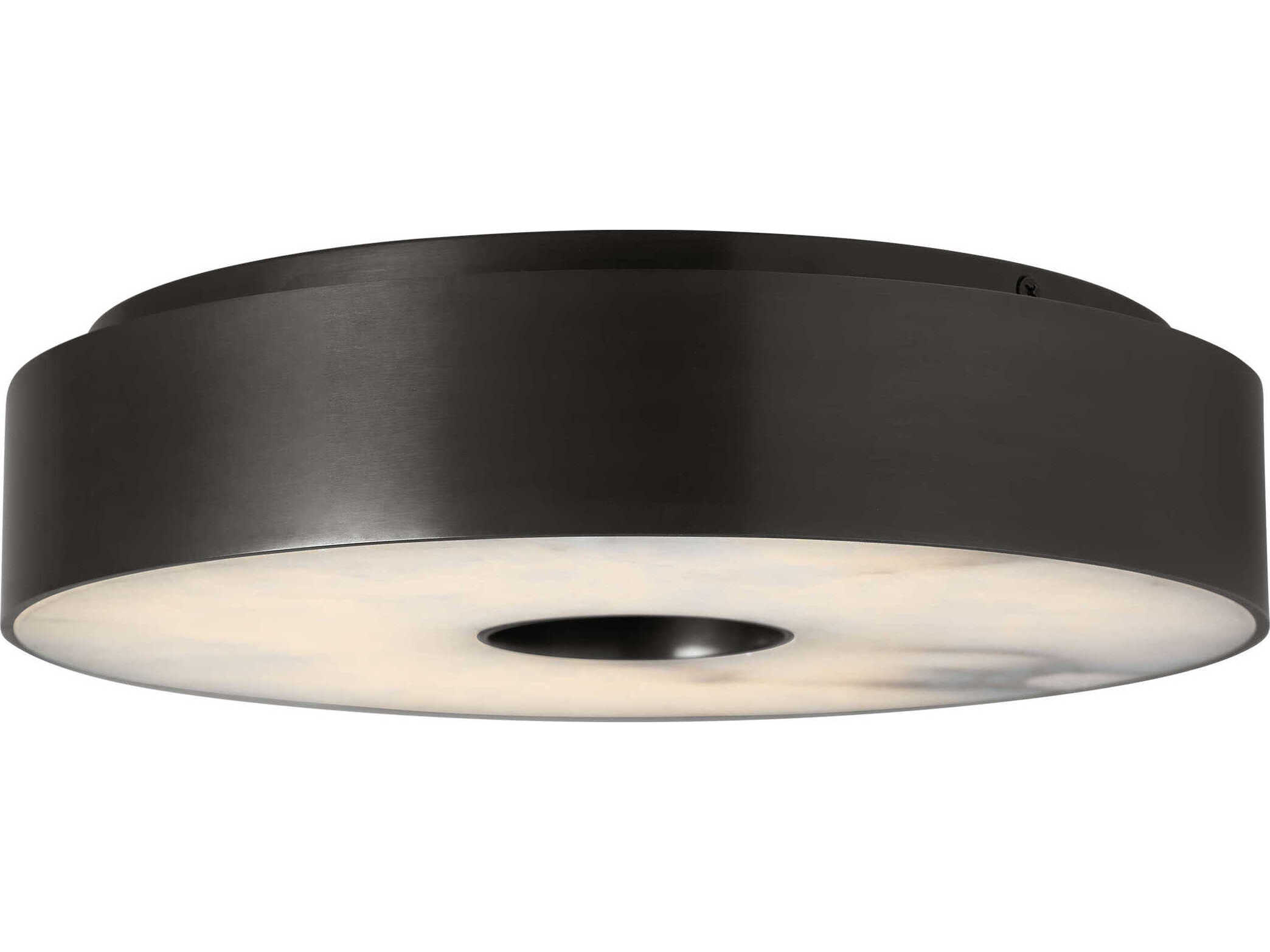 Visual Comfort Modern Wyllis 1-Light Bronze Round Flush Mount