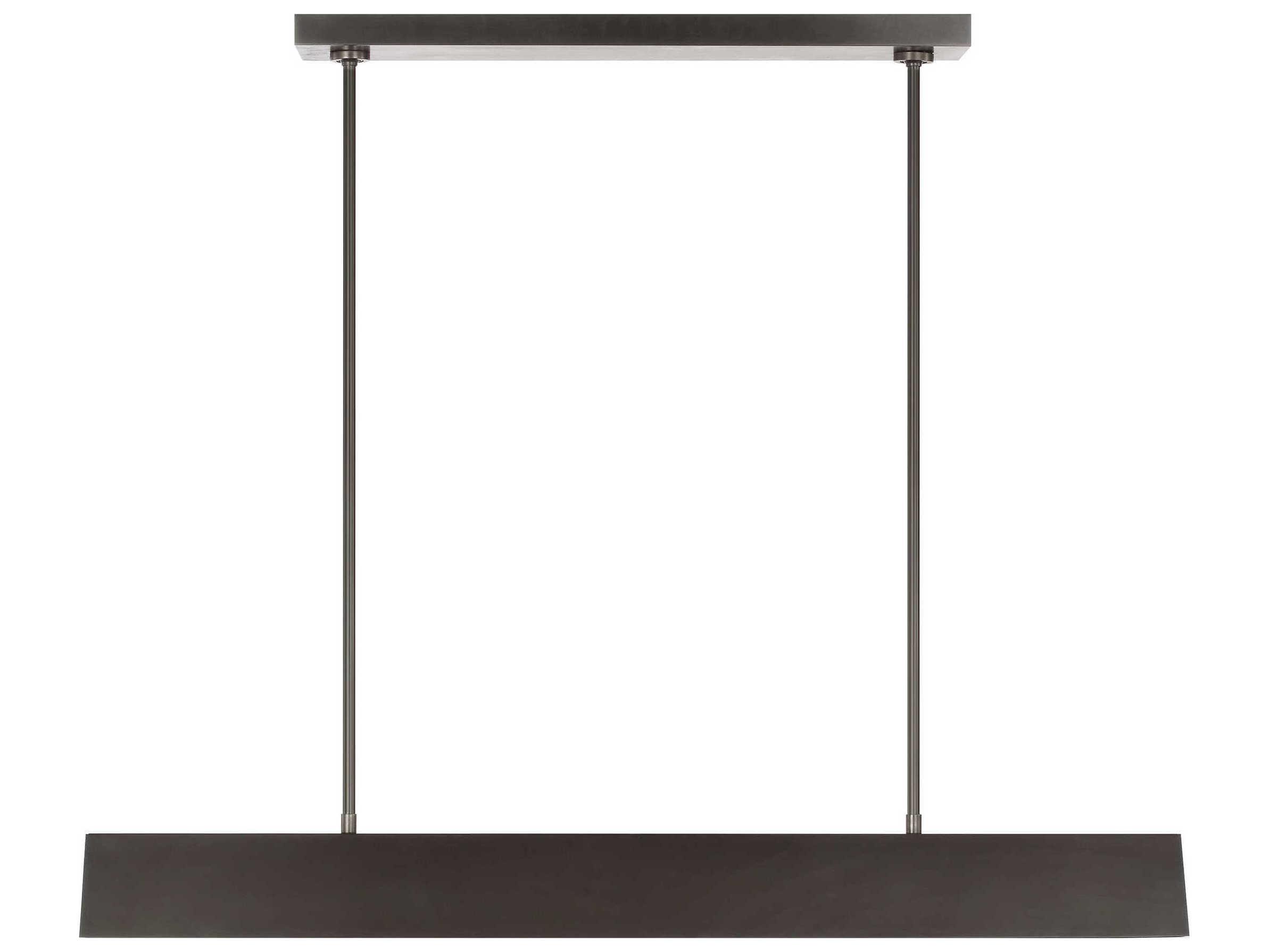 Visual Comfort Modern Pench 1-Light Dark Bronze Linear Island Pendant