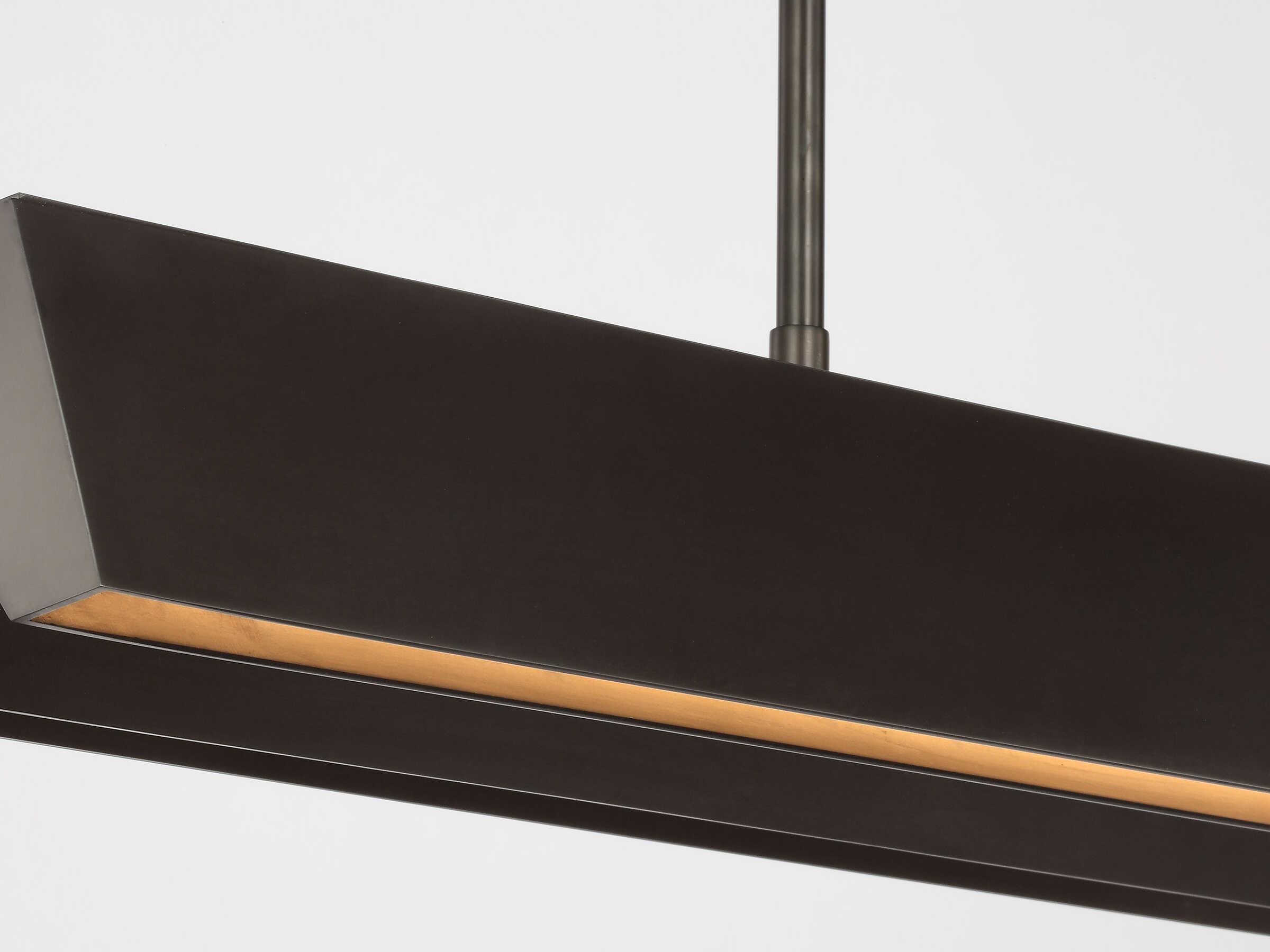 Visual Comfort Modern Pench 1-Light Dark Bronze Linear Island Pendant