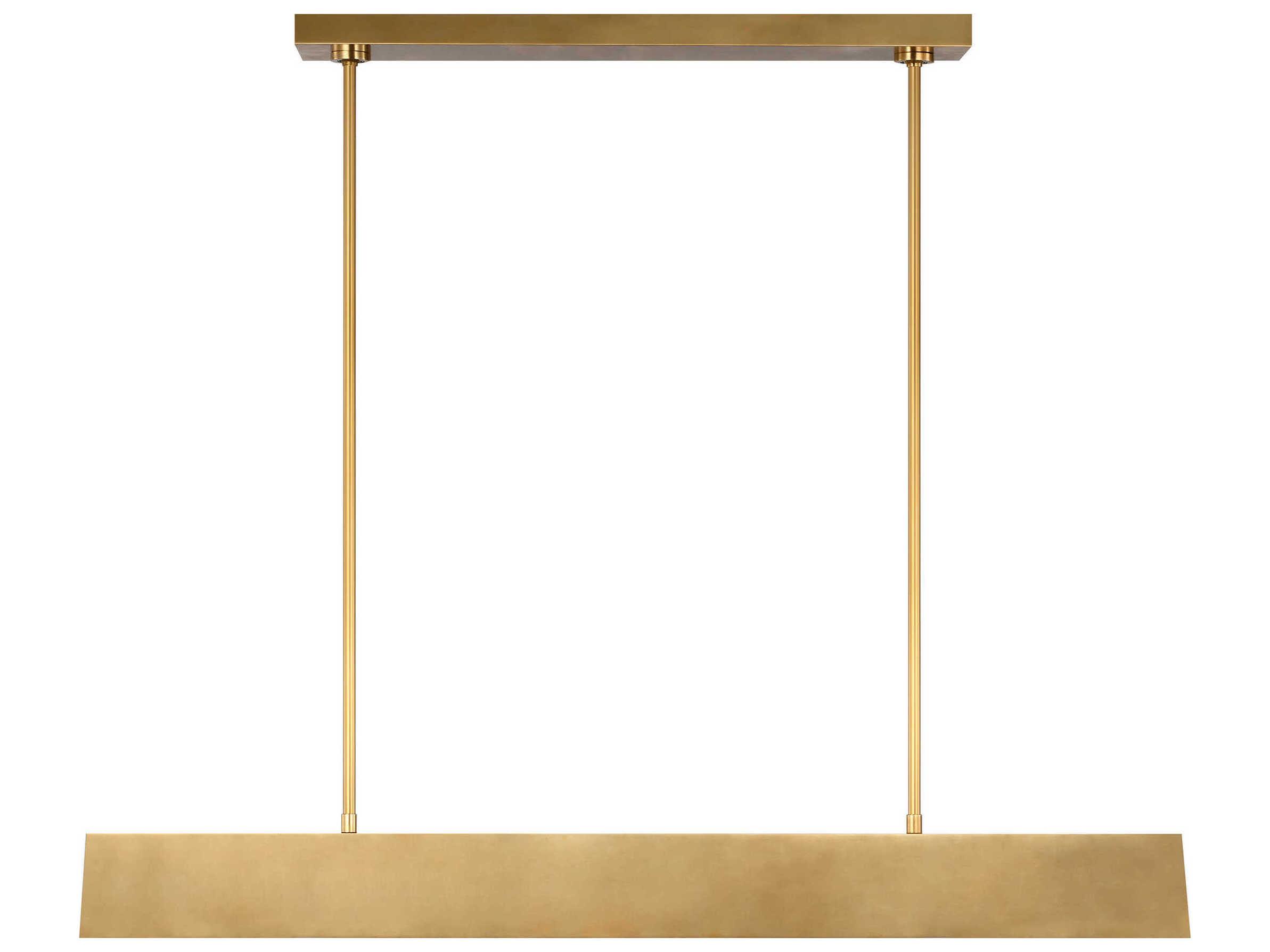 Visual Comfort Modern Pench 1-Light Natural Brass Linear Island Pendant