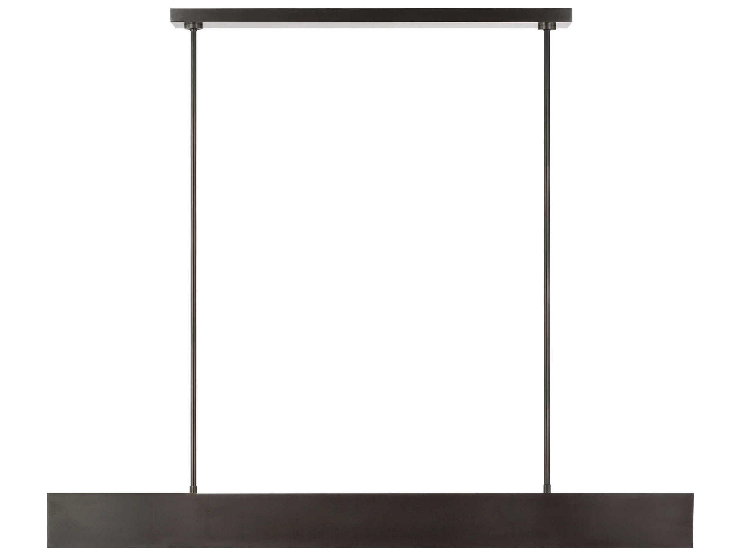 Visual Comfort Modern Pench 1-Light Dark Bronze Linear Island Pendant