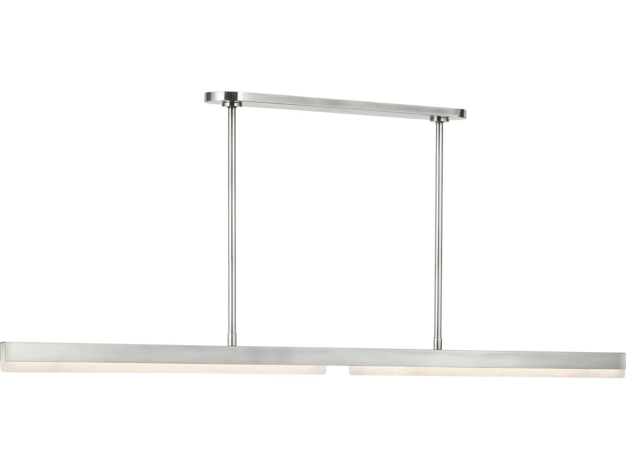 Visual Comfort Modern Linea 1-Light Antique Nickel Linear Island Pendant