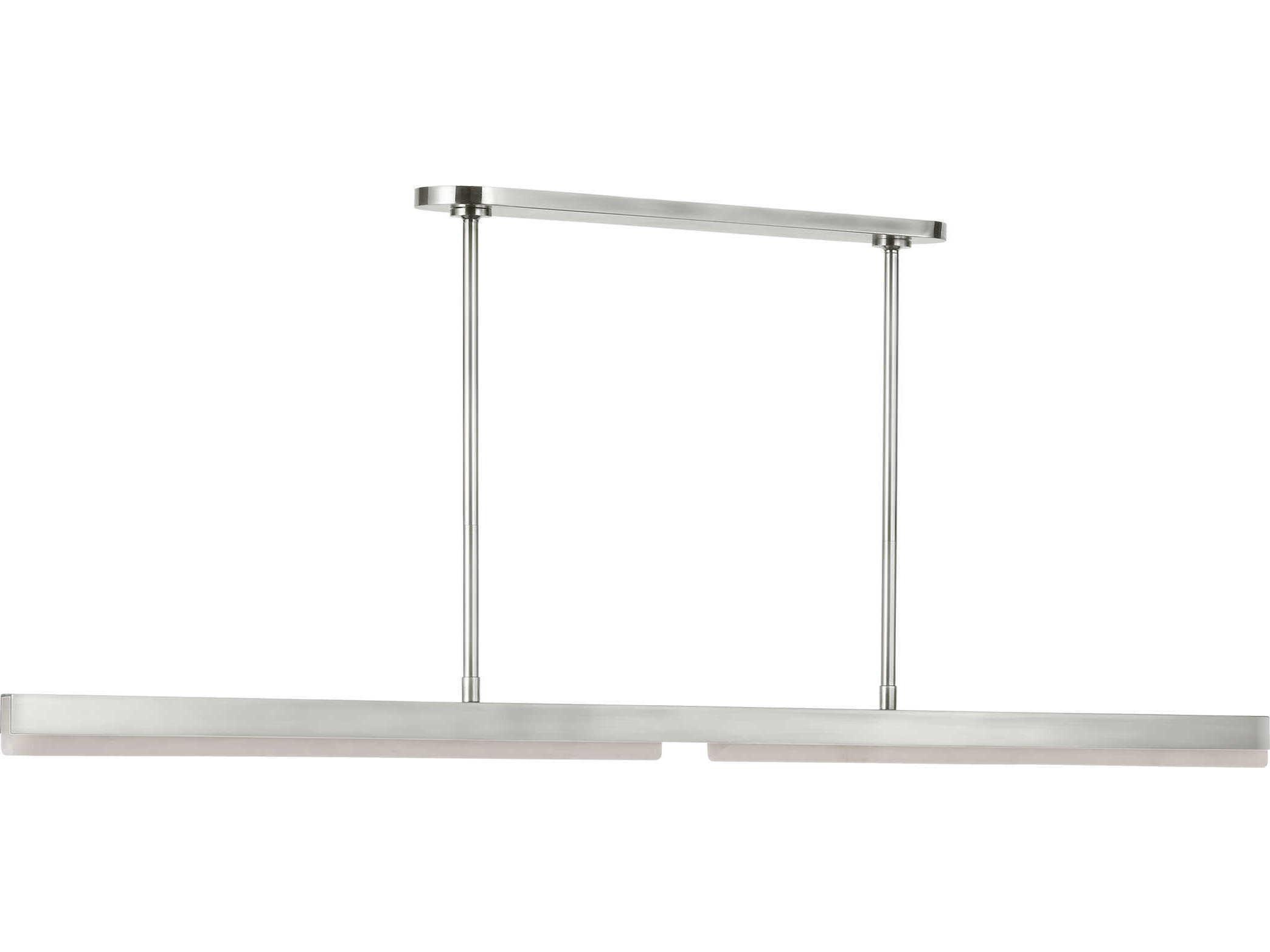 Visual Comfort Modern Linea 1-Light Antique Nickel Linear Island Pendant