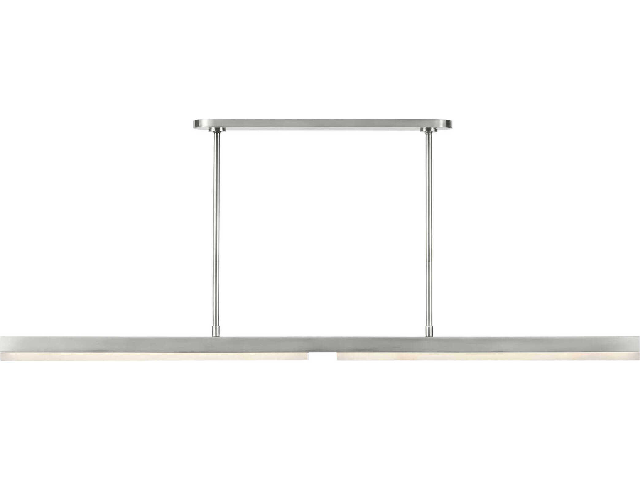 Visual Comfort Modern Linea 1-Light Antique Nickel Linear Island Pendant