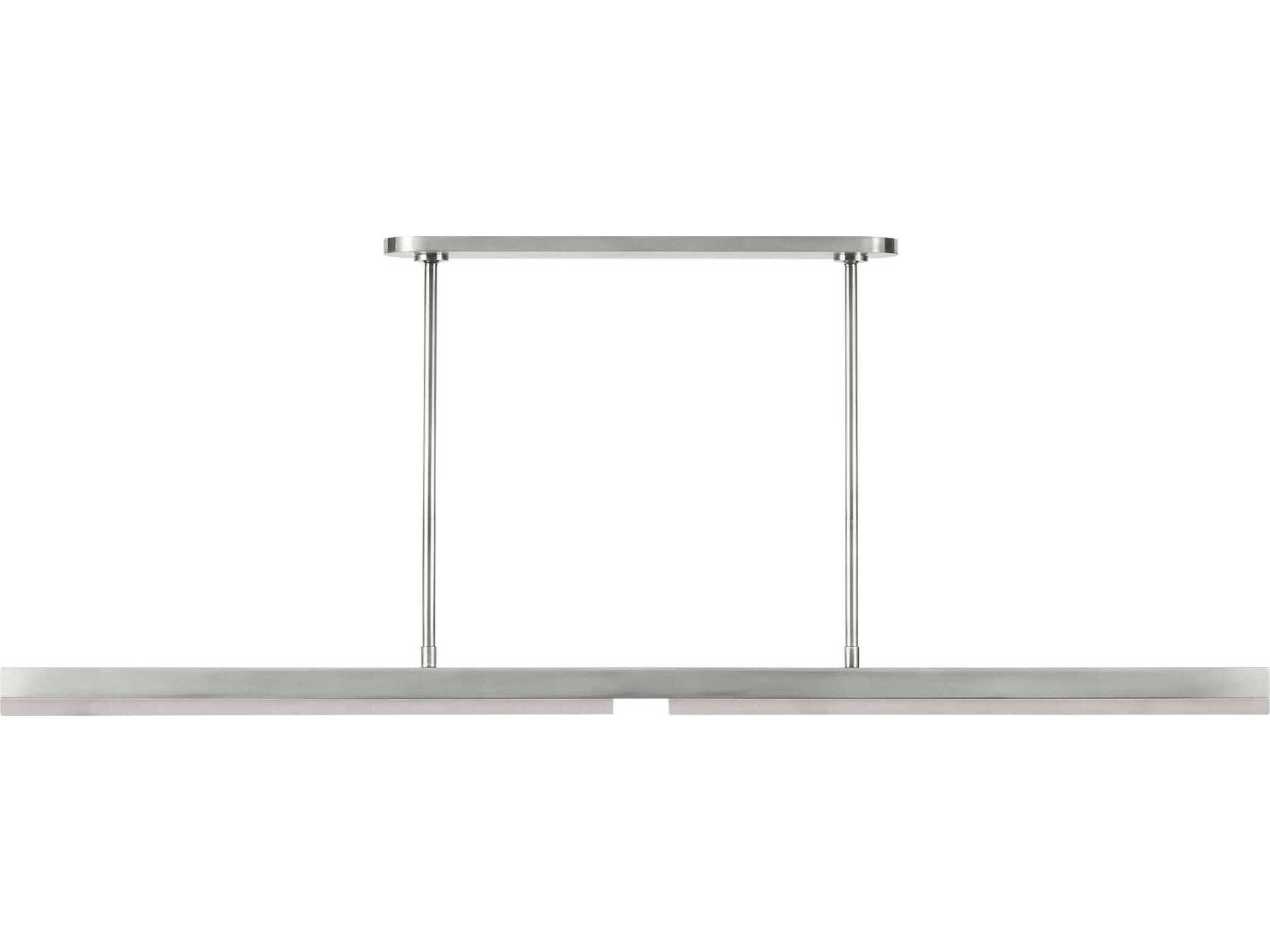 Visual Comfort Modern Linea 1-Light Antique Nickel Linear Island Pendant