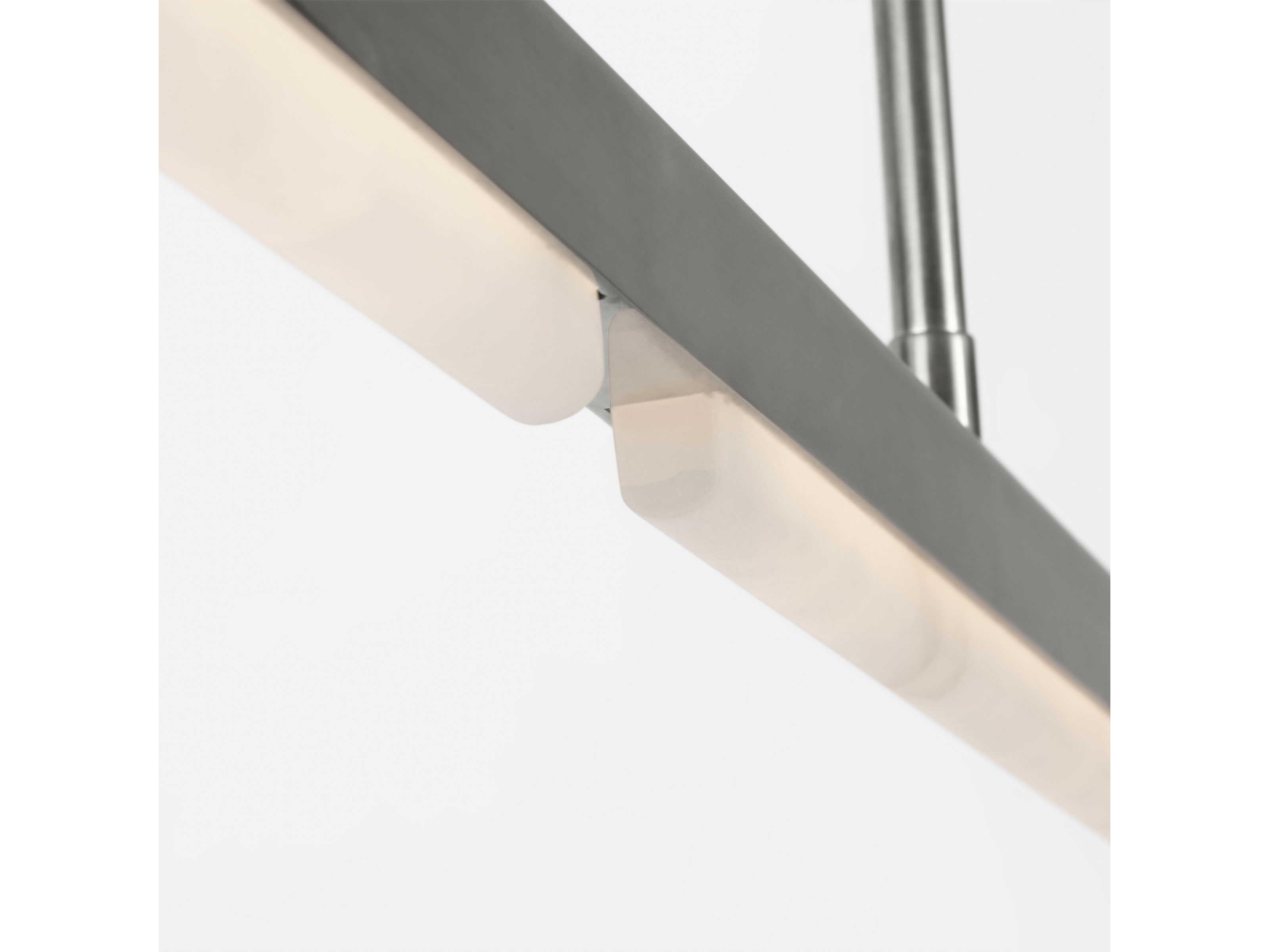 Visual Comfort Modern Linea 1-Light Antique Nickel Linear Island Pendant