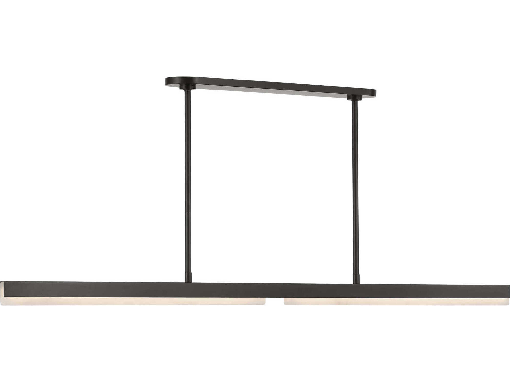 Visual Comfort Modern Linea 1-Light Bronze Linear Island Pendant