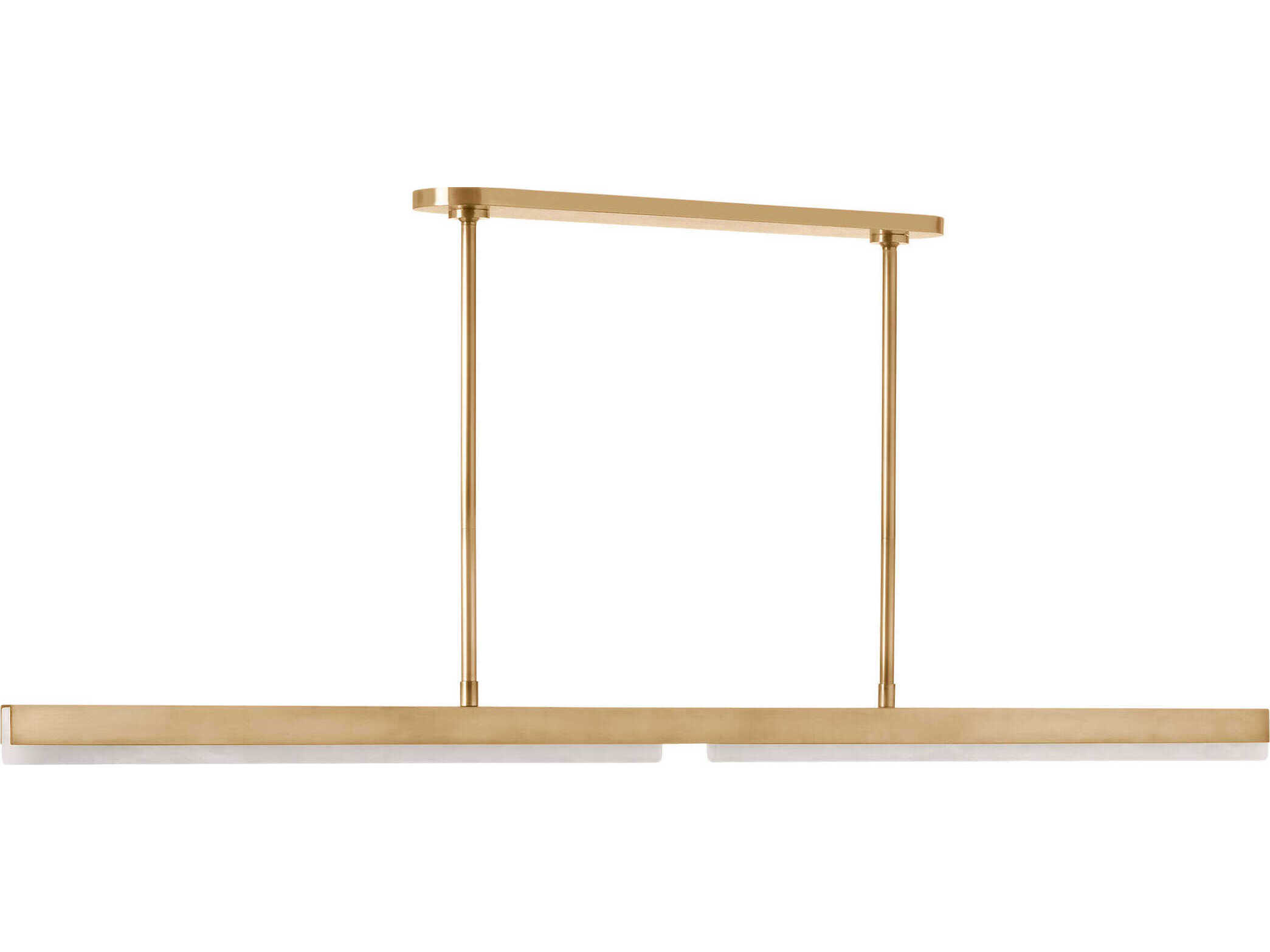 Visual Comfort Modern Linea 1-Light Hand Rubbed Antique Brass Linear Island Pendant