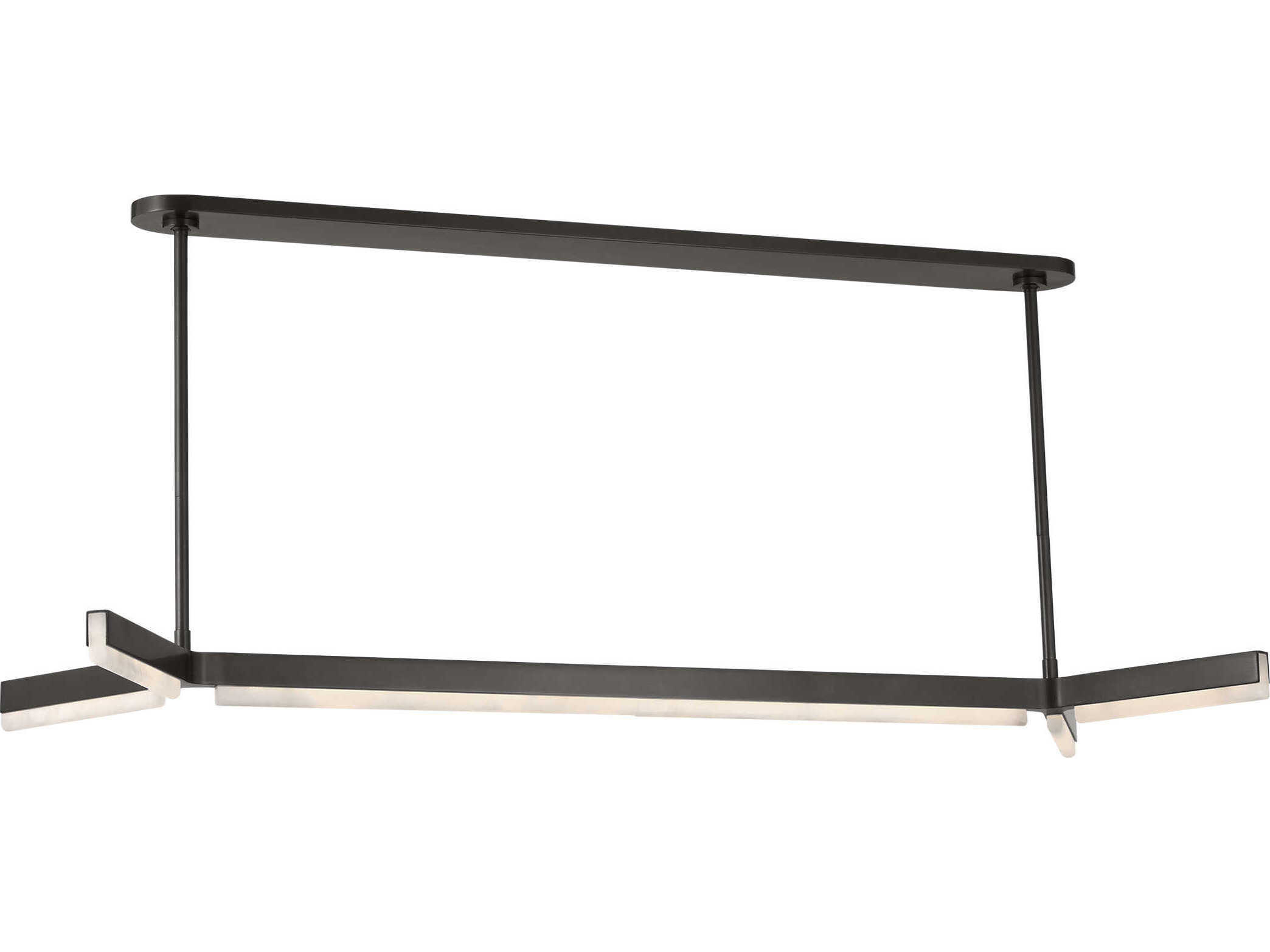 Visual Comfort Modern Linea 5-Light Bronze Linear Island Pendant