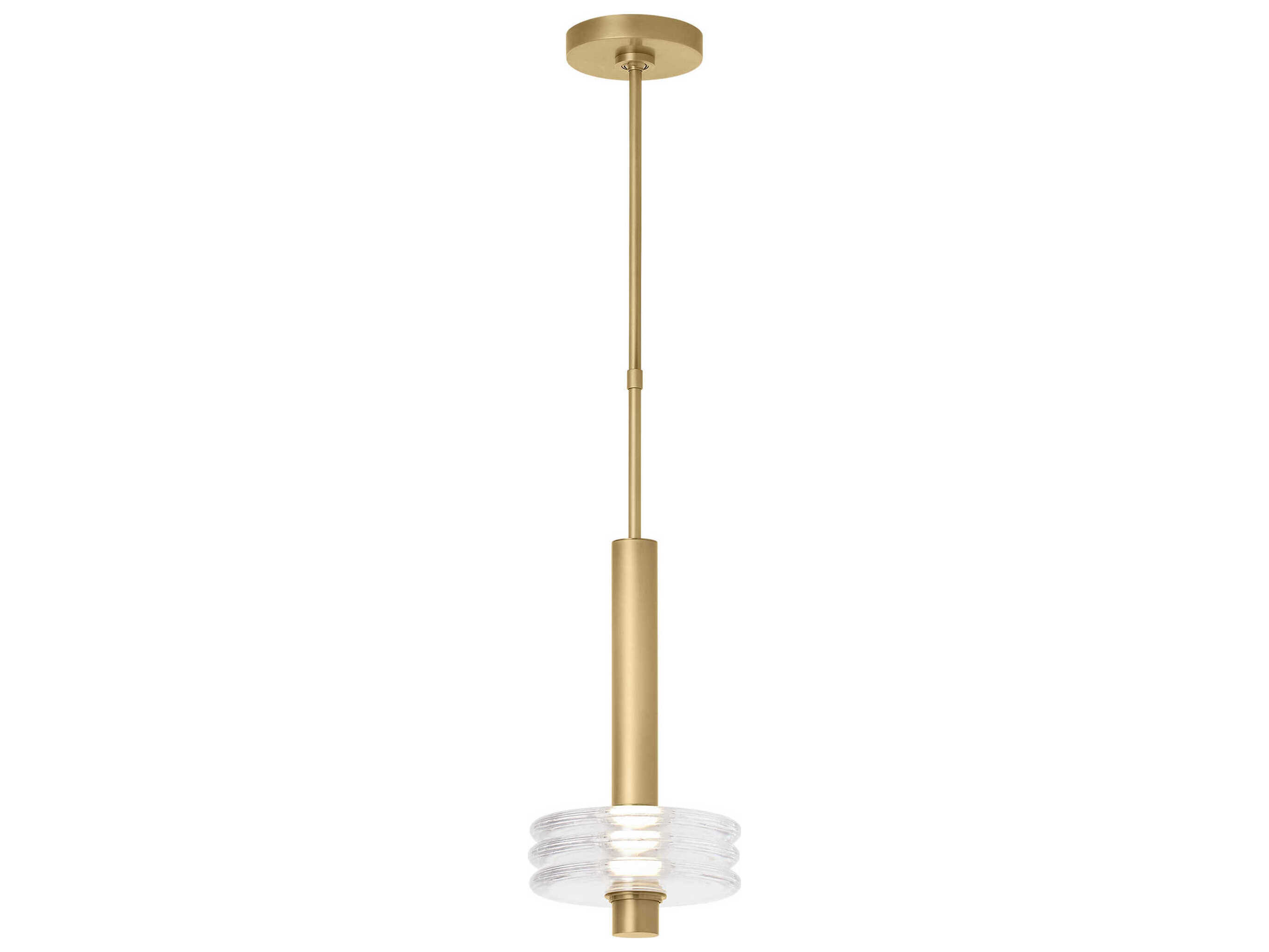 Visual Comfort Modern Laurel 1-Light Natural Brass Mini Pendant