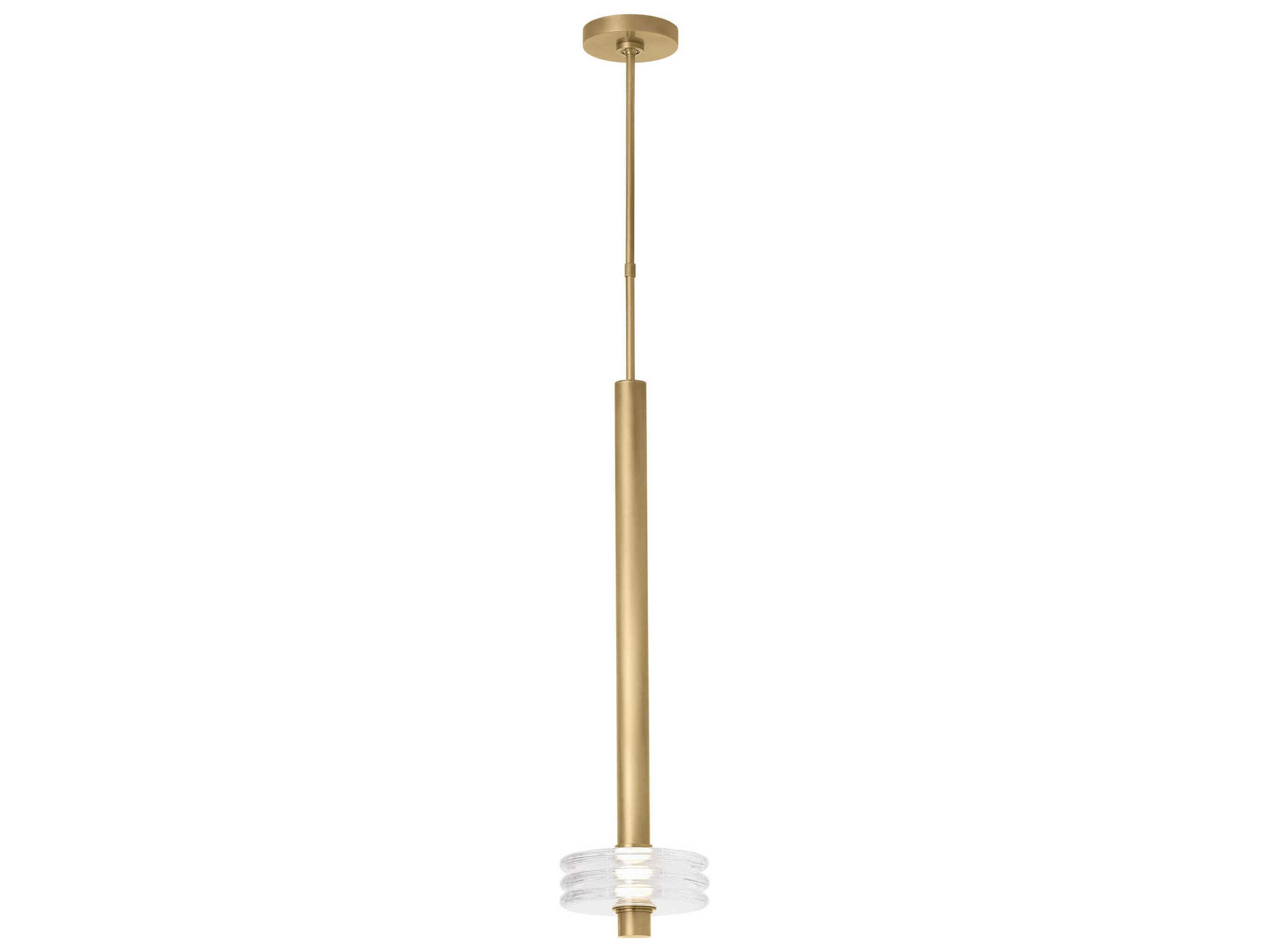 Visual Comfort Modern Laurel 1-Light Natural Brass Mini Pendant