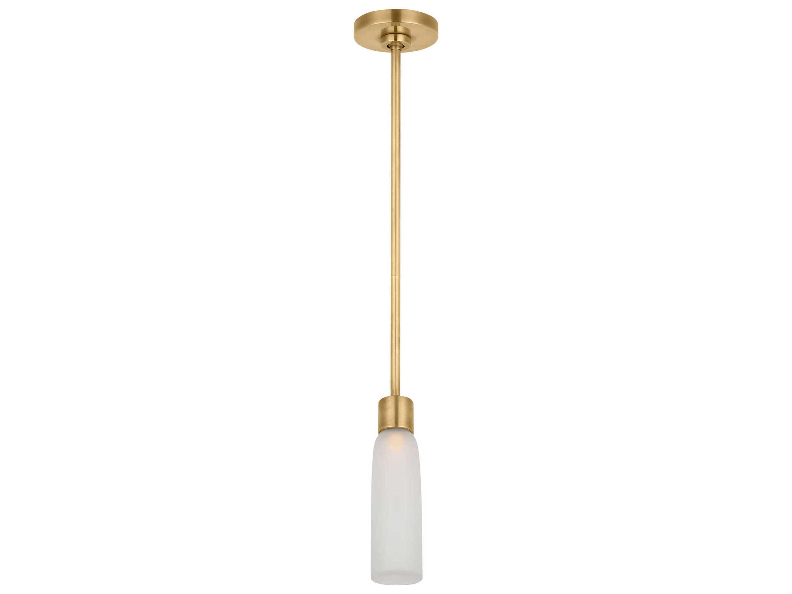 Visual Comfort Modern Volver 1-Light Hand Rubbed Antique Brass Mini Pendant