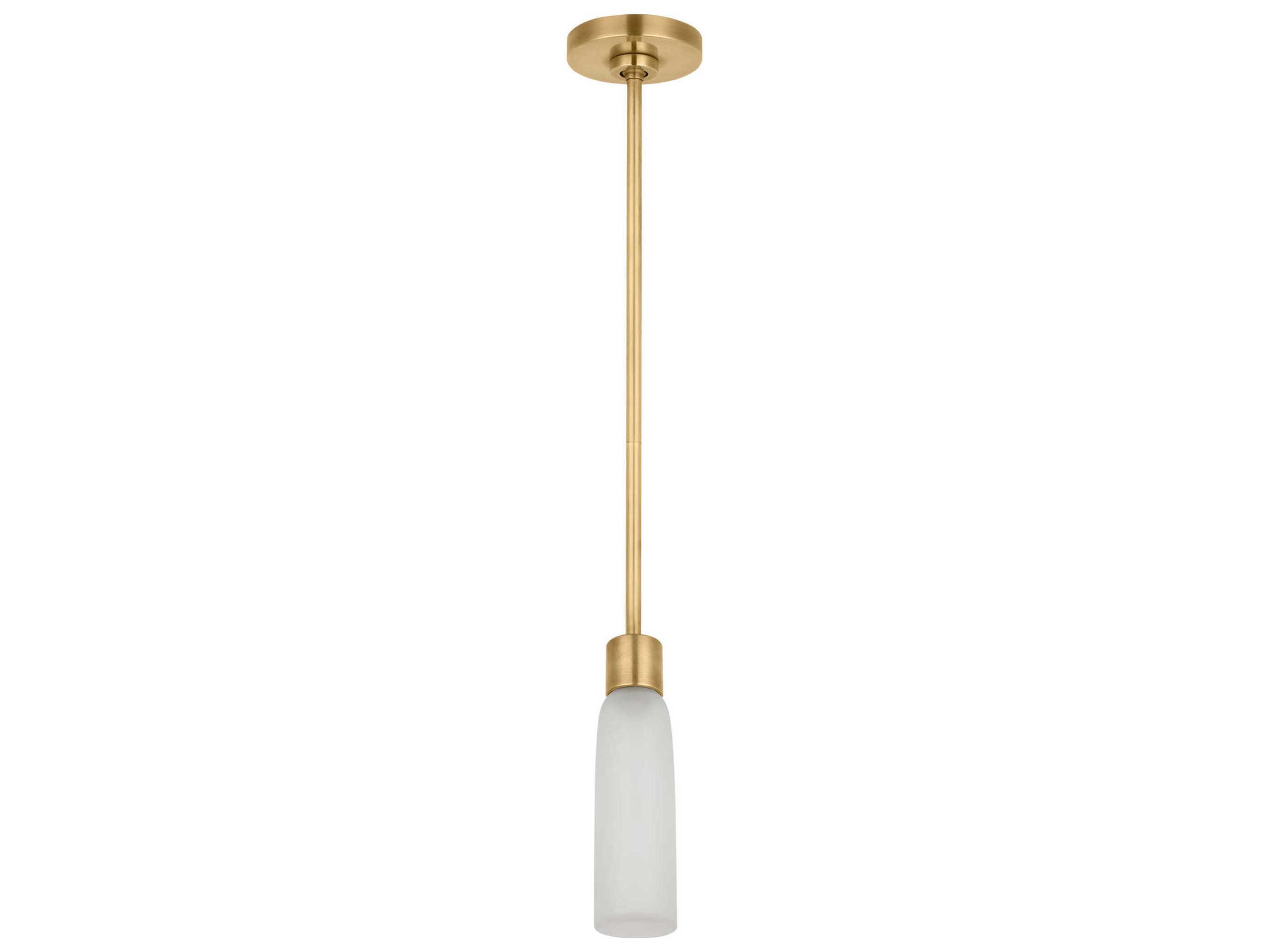 Visual Comfort Modern Volver 1-Light Hand Rubbed Antique Brass Mini Pendant