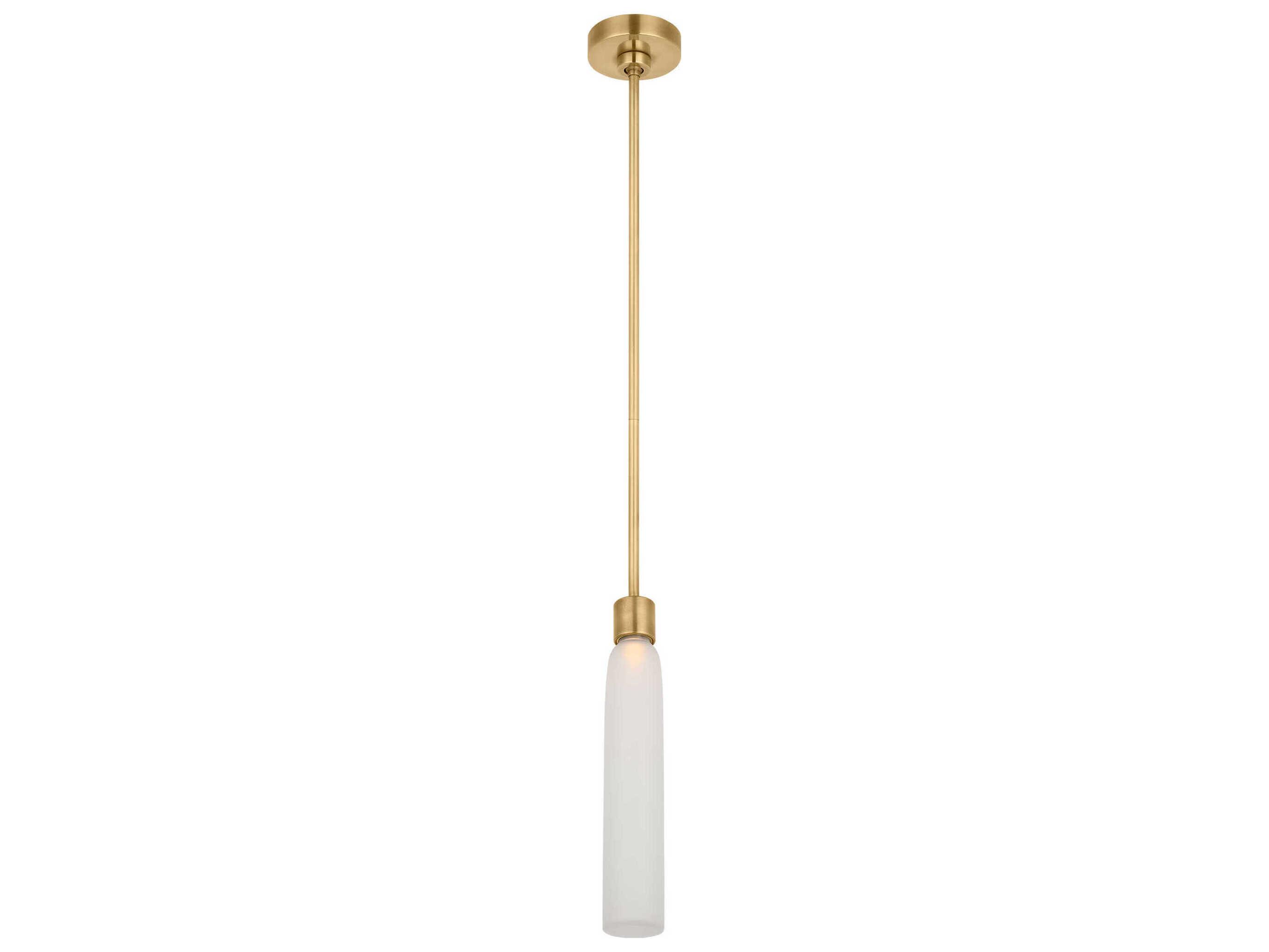 Visual Comfort Modern Volver 1-Light Hand Rubbed Antique Brass Mini Pendant