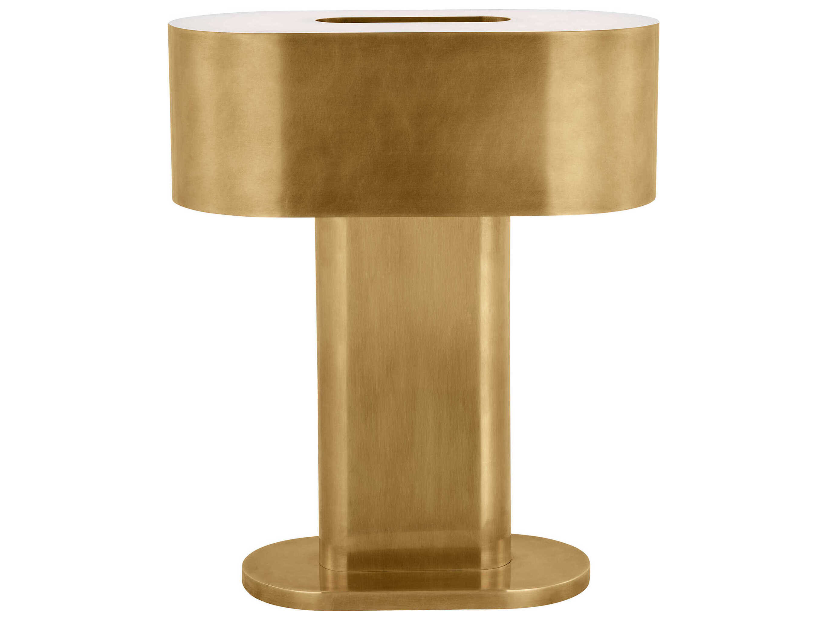 Visual Comfort Modern Wyllis Natural Brass White Alabaster Diffuser Table Lamp