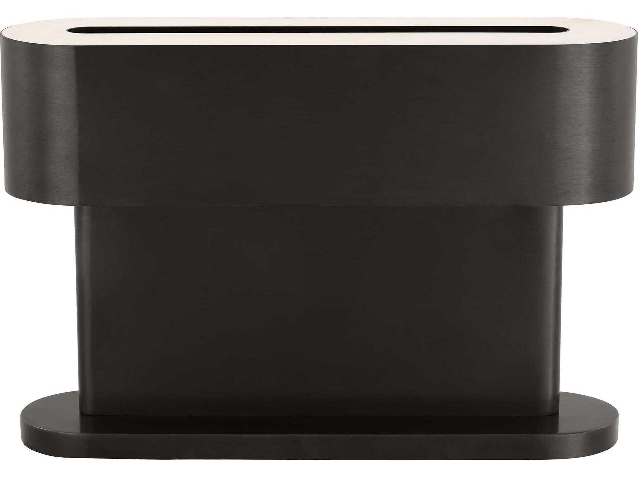 Visual Comfort Modern Wyllis Dark Bronze White Alabaster Diffuser Table Lamp