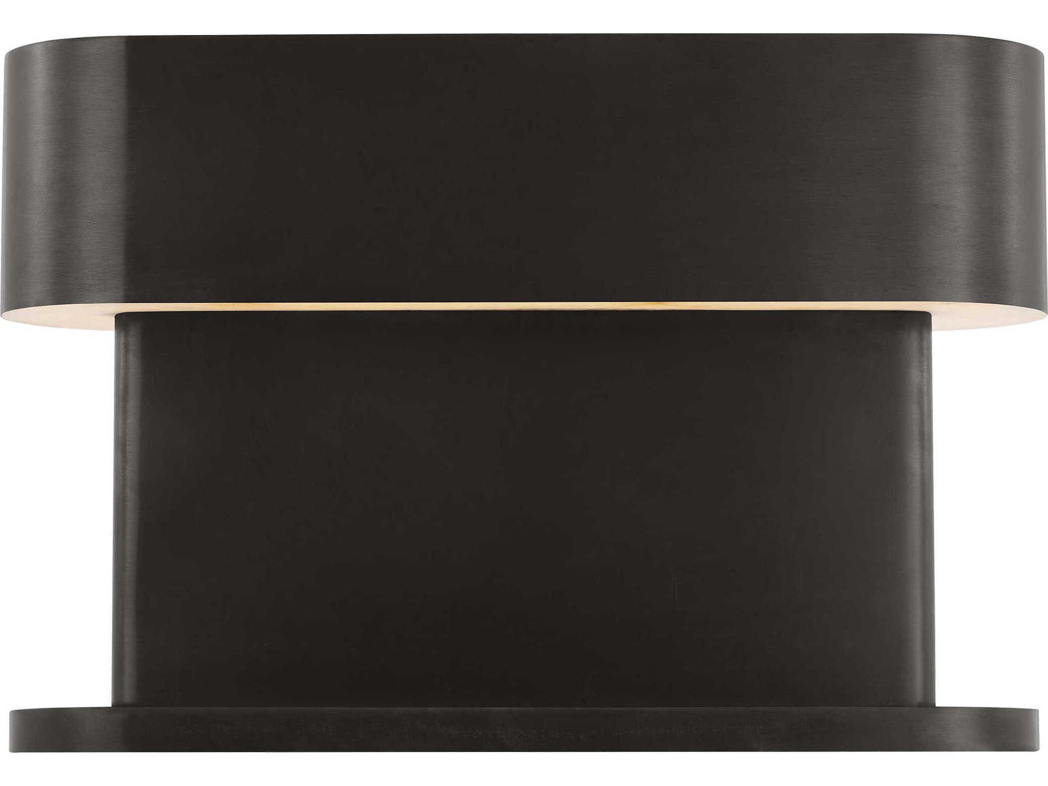 Visual Comfort Modern Wyllis Dark Bronze White Alabaster Diffuser Table Lamp